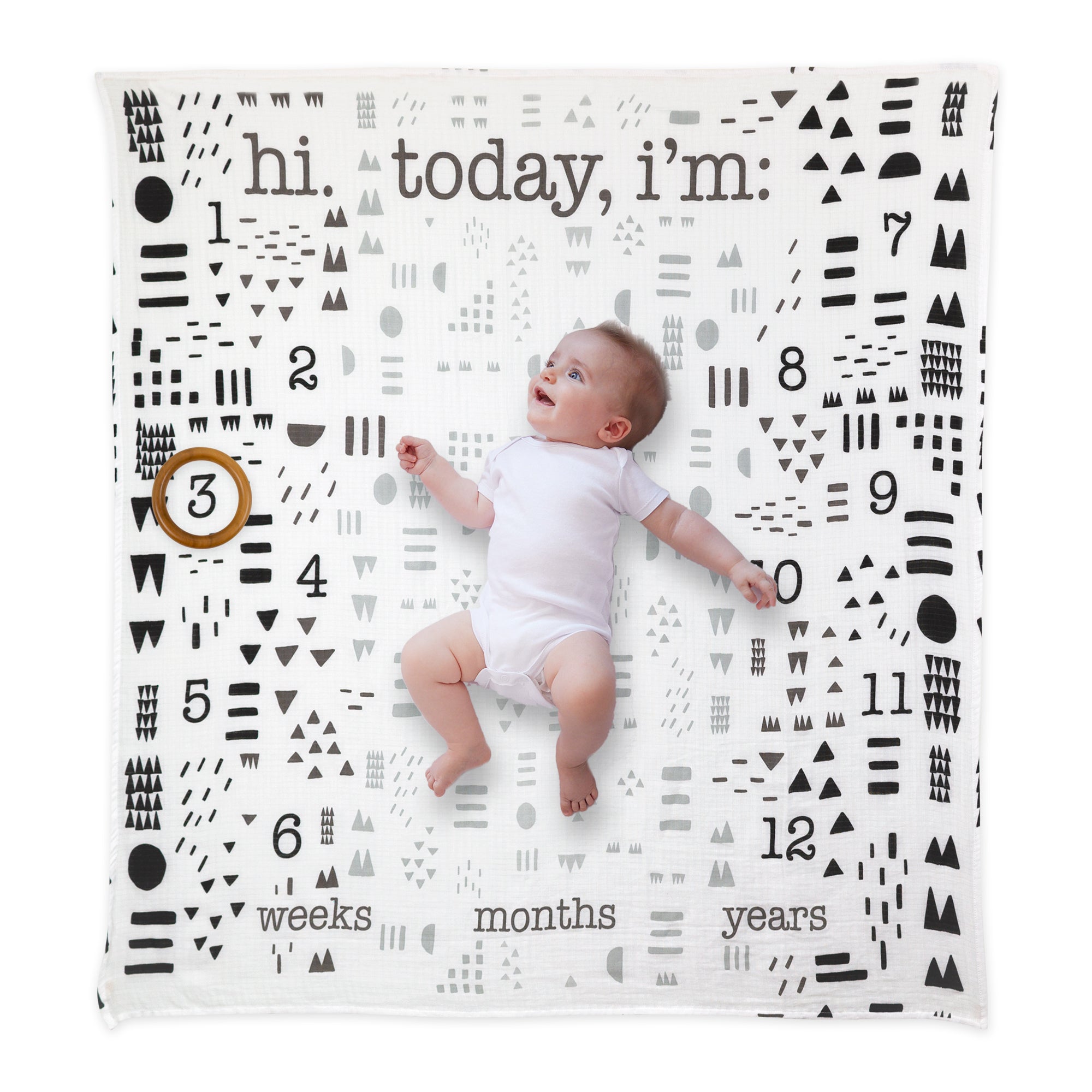  PICTURE-PERFECT Organic Cotton Muslin Milestone Blanket Gift Set、mySite、layawaytickets