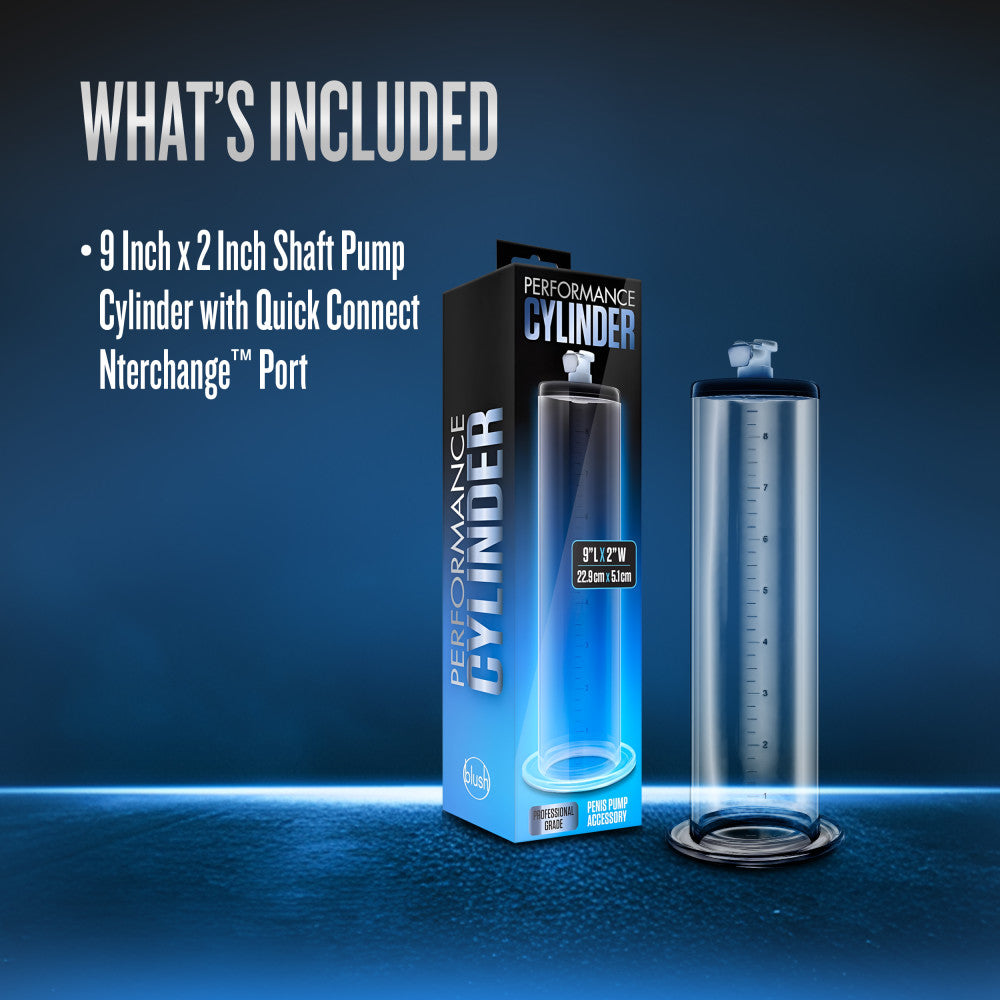 Performance By Blush® | - 9 Inch x 2 Inch Penis Pump Cylinder - Clear、mySite、bottomscart