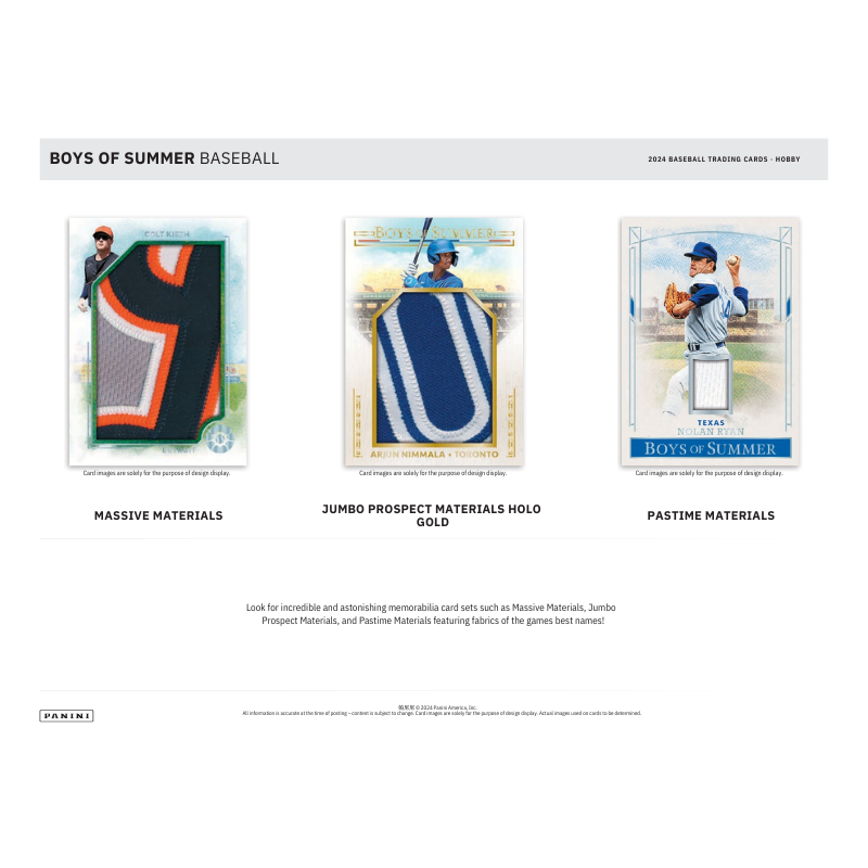 2024 Panini Boys of Summer Baseball Hobby Box、mySite、waistdrama