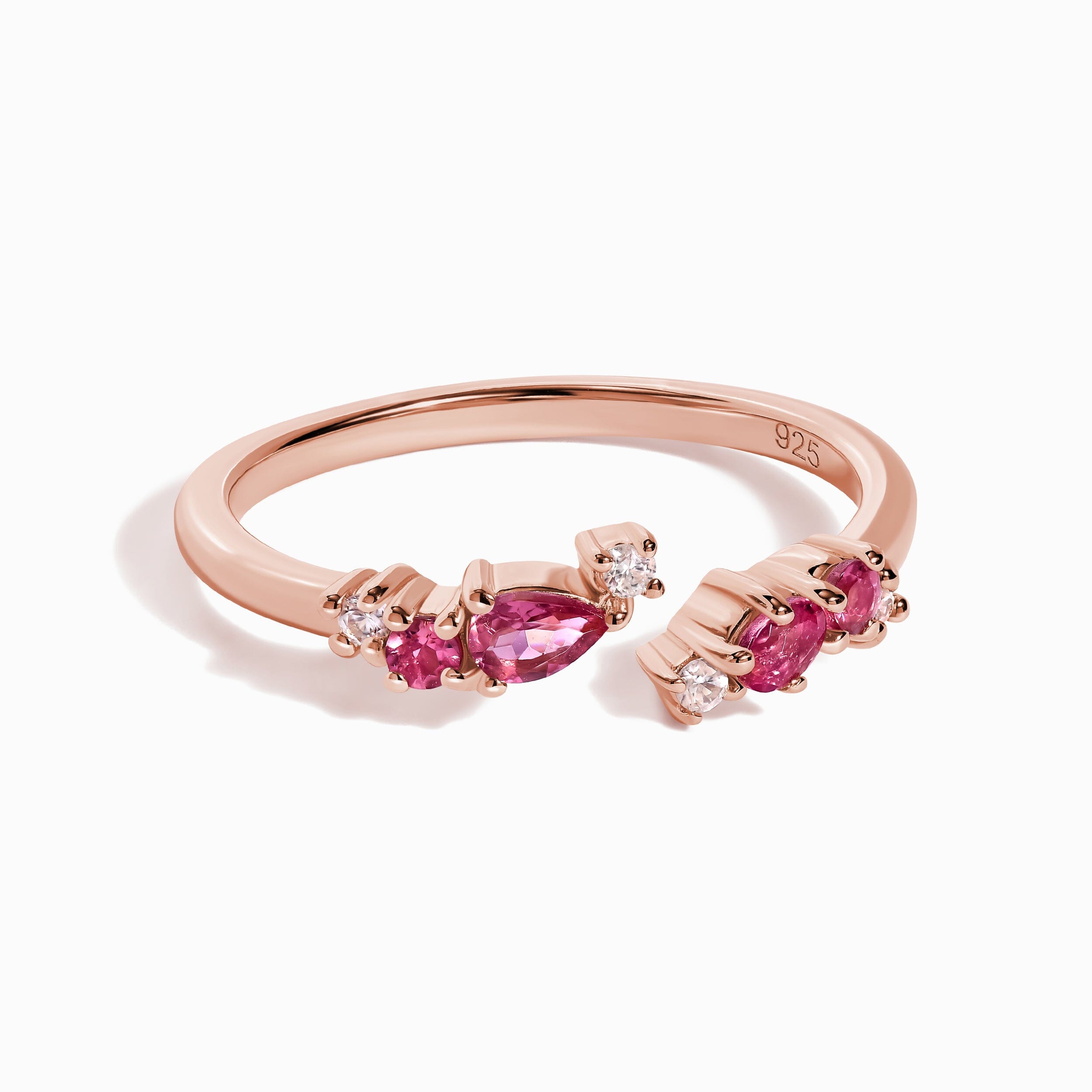 Adjustable Pink Tourmaline Ring Flourish - October Birthstone、mySite、hinf8tx79