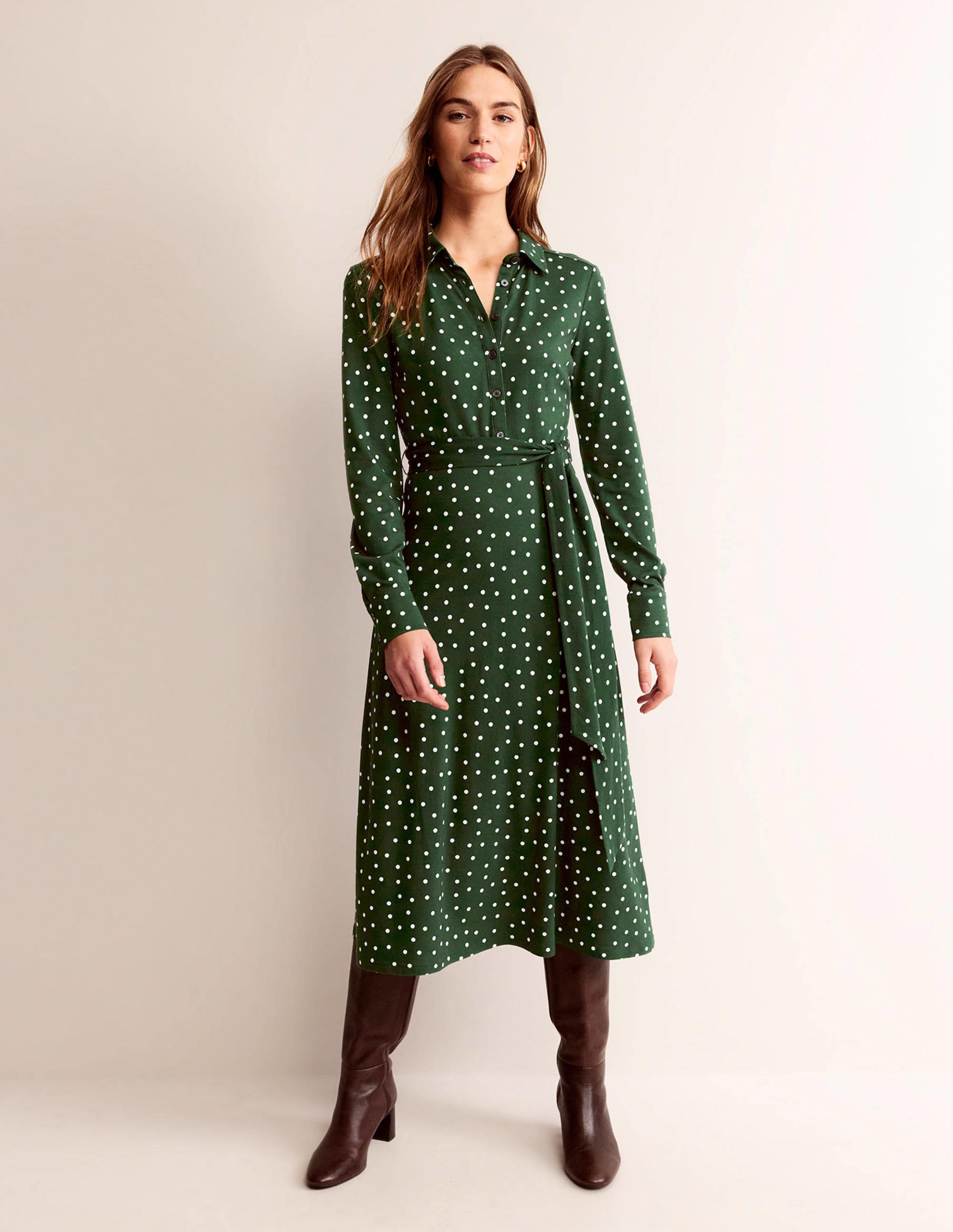  Laura Jersey Midi Shress-Emerald Night, Spaced Dot、mySite、ashleygrahame