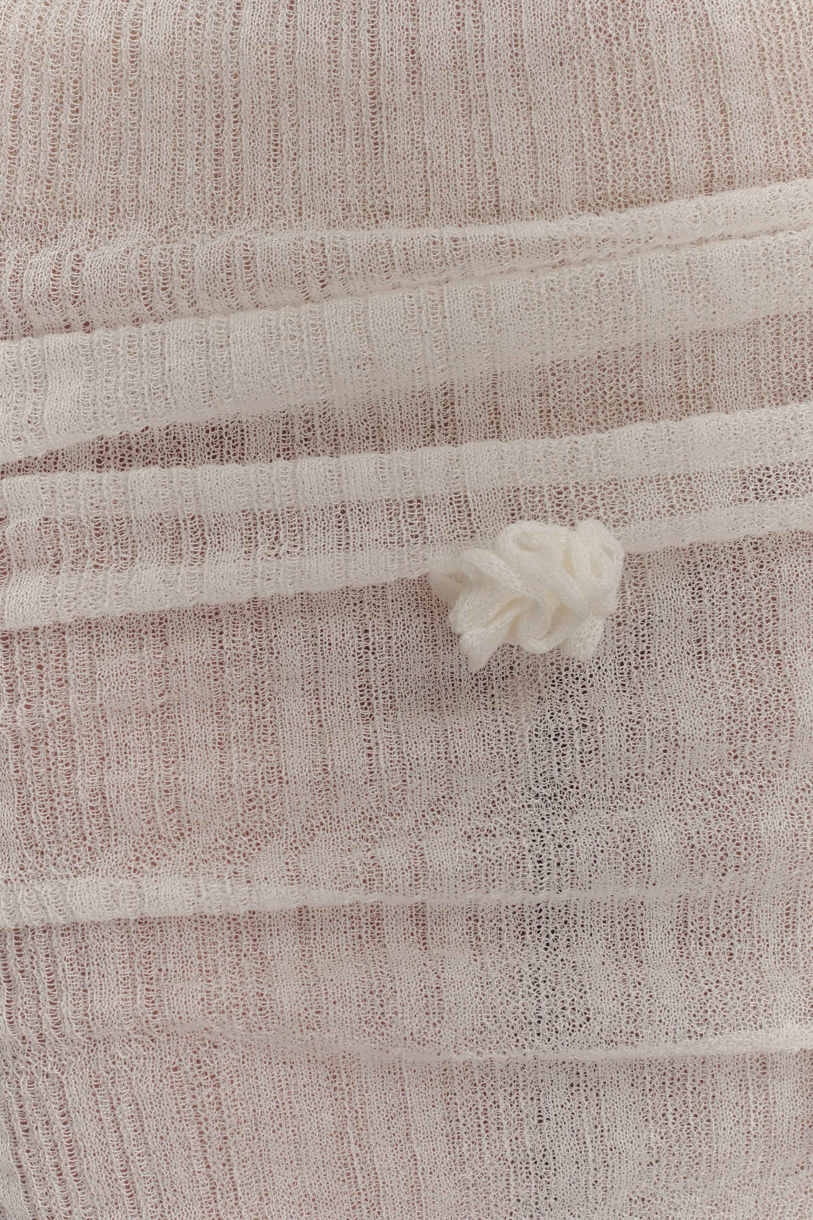 Orianna Orchid Knit Maxi Skirt - Ivory、mySite、solidvoid