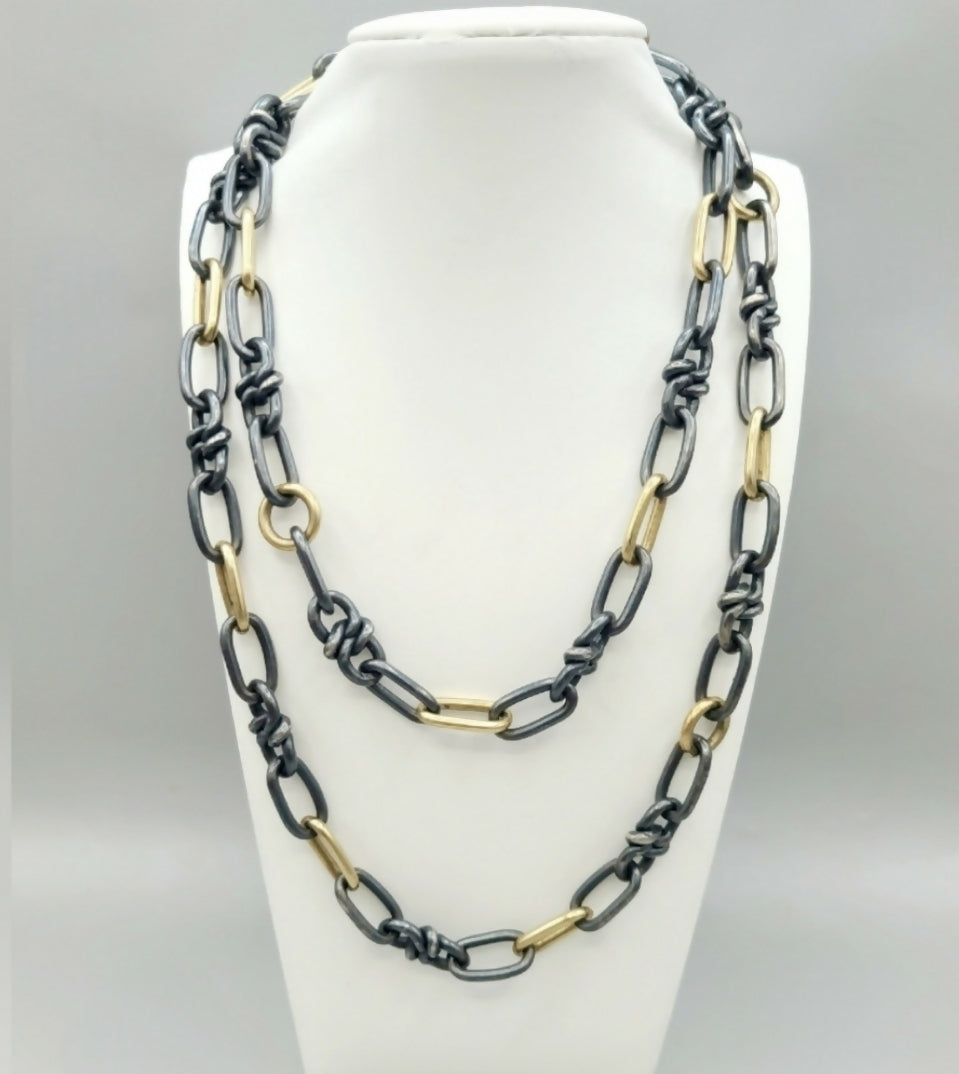 David Yurman Black And Gold Link Chain Necklace、mySite、hinf8tx79