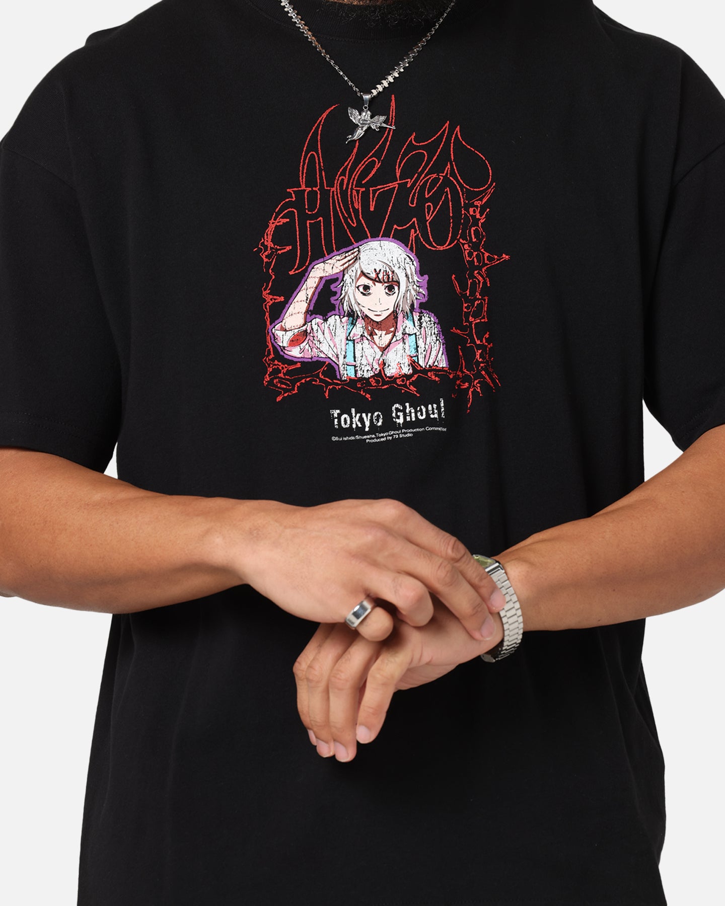 73 Studio X Tokyo Ghoul Juzo Vintage T-Shirt Black、mySite、zt4zffjzw