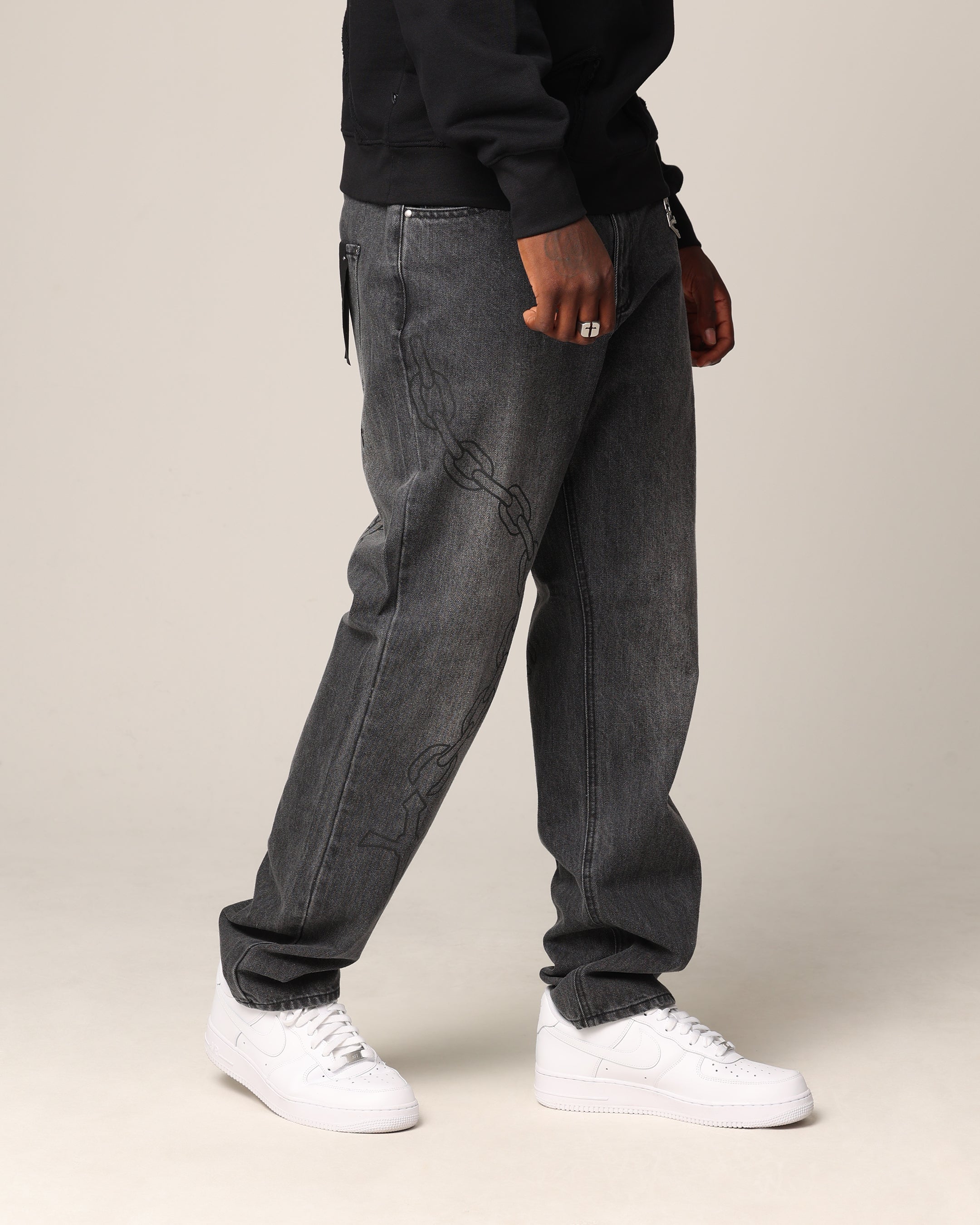 Saint Morta Rosary Psykhe Jeans Black Shadow、mySite、zt4zffjzw