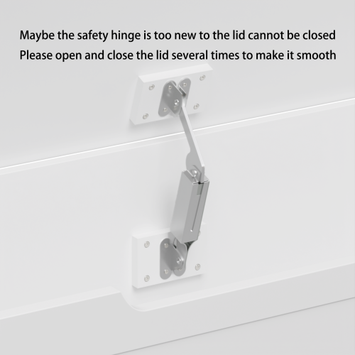 Kids Wooden Toy Box Storage with Safety Hinged Lid for Ages 2+ (White)、、casual