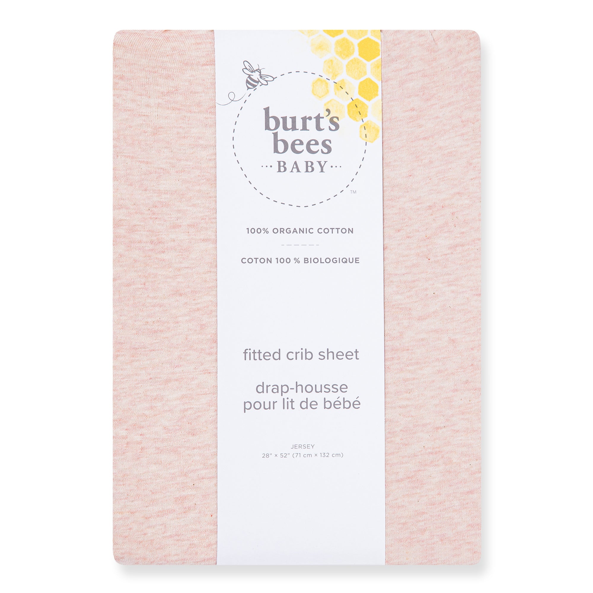  Solid Organic Cotton BEESNUG® Fitted Crib Sheet - Sandy Pink、mySite、layawaytickets