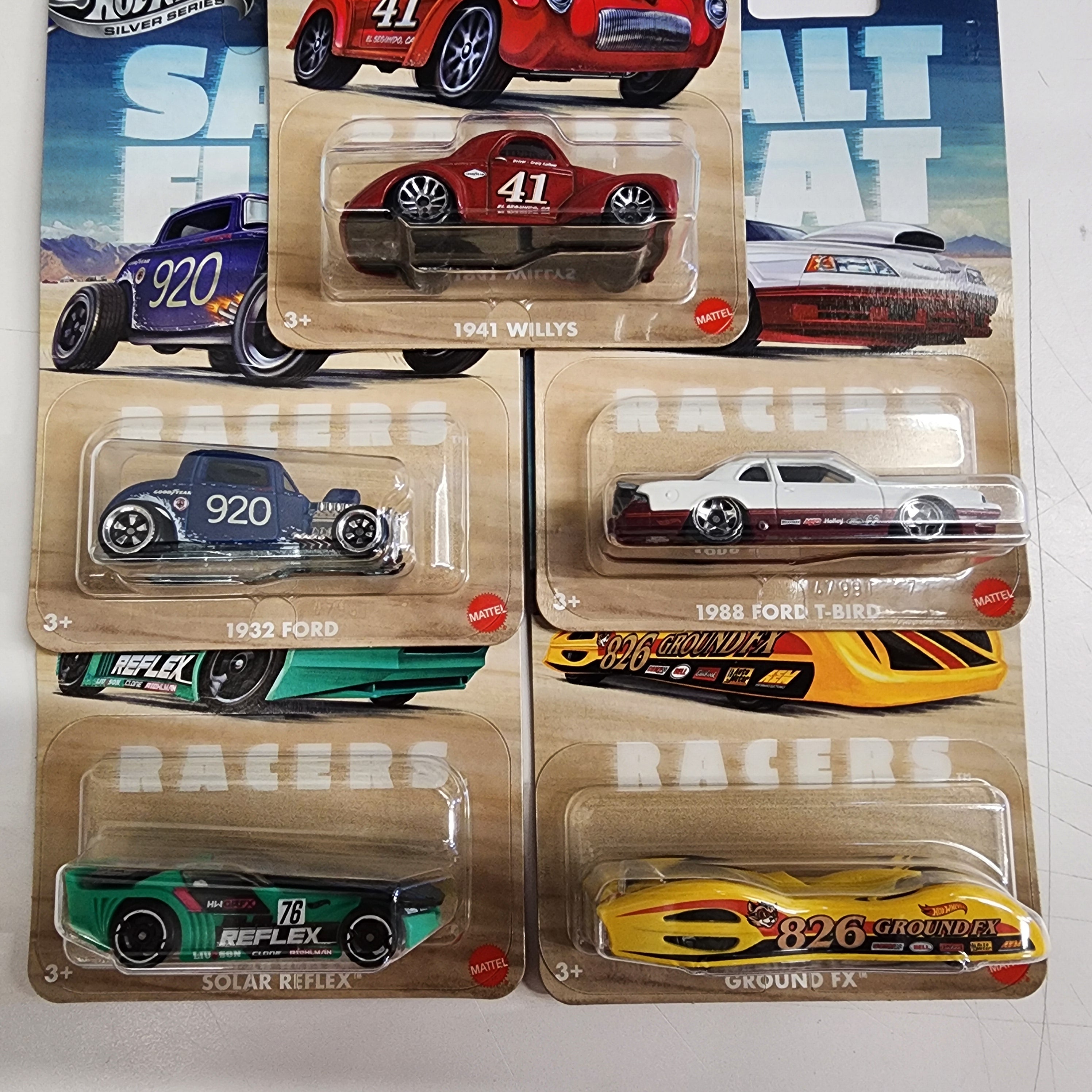 New! 5 Car Set * 2025 Hot Wheels Salt Flat Racers Series、mySite、hgirdovlk