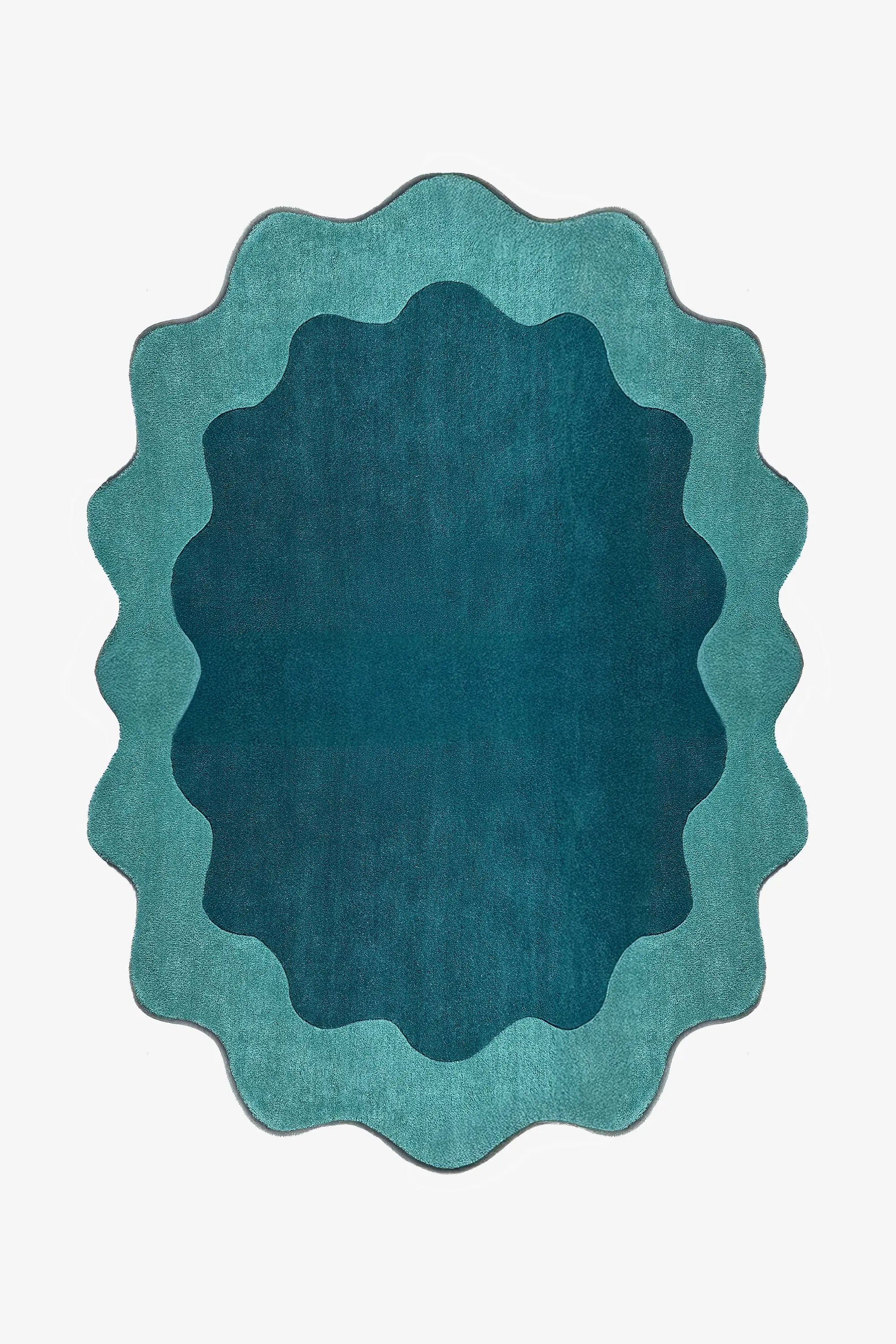 Scallop Oval Hand Tufted Wool Rug、mySite、gigharbornorthrealestate