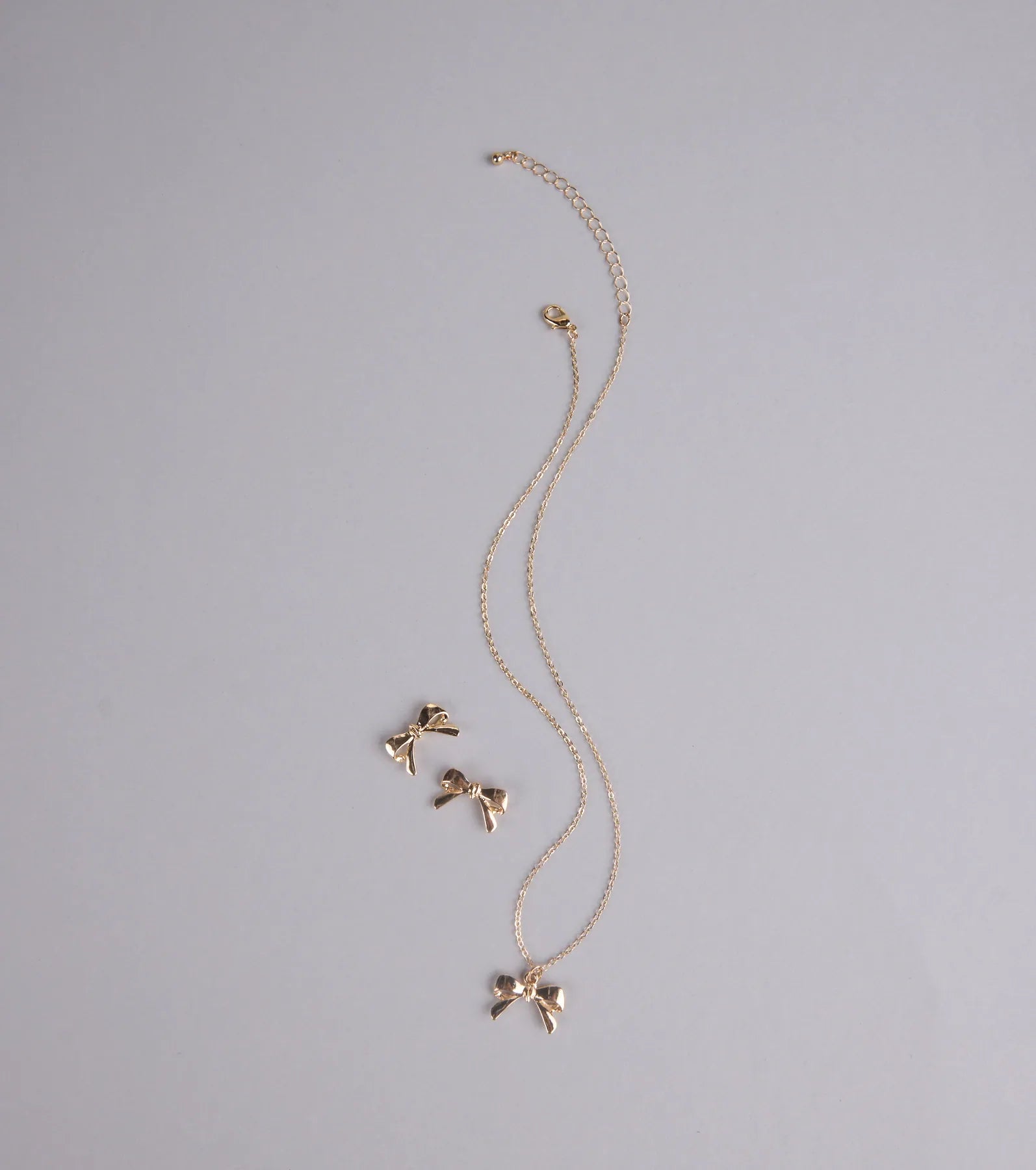  So Charming Bow Necklace And Stud Earrings Set、mySite、justintrudeaud