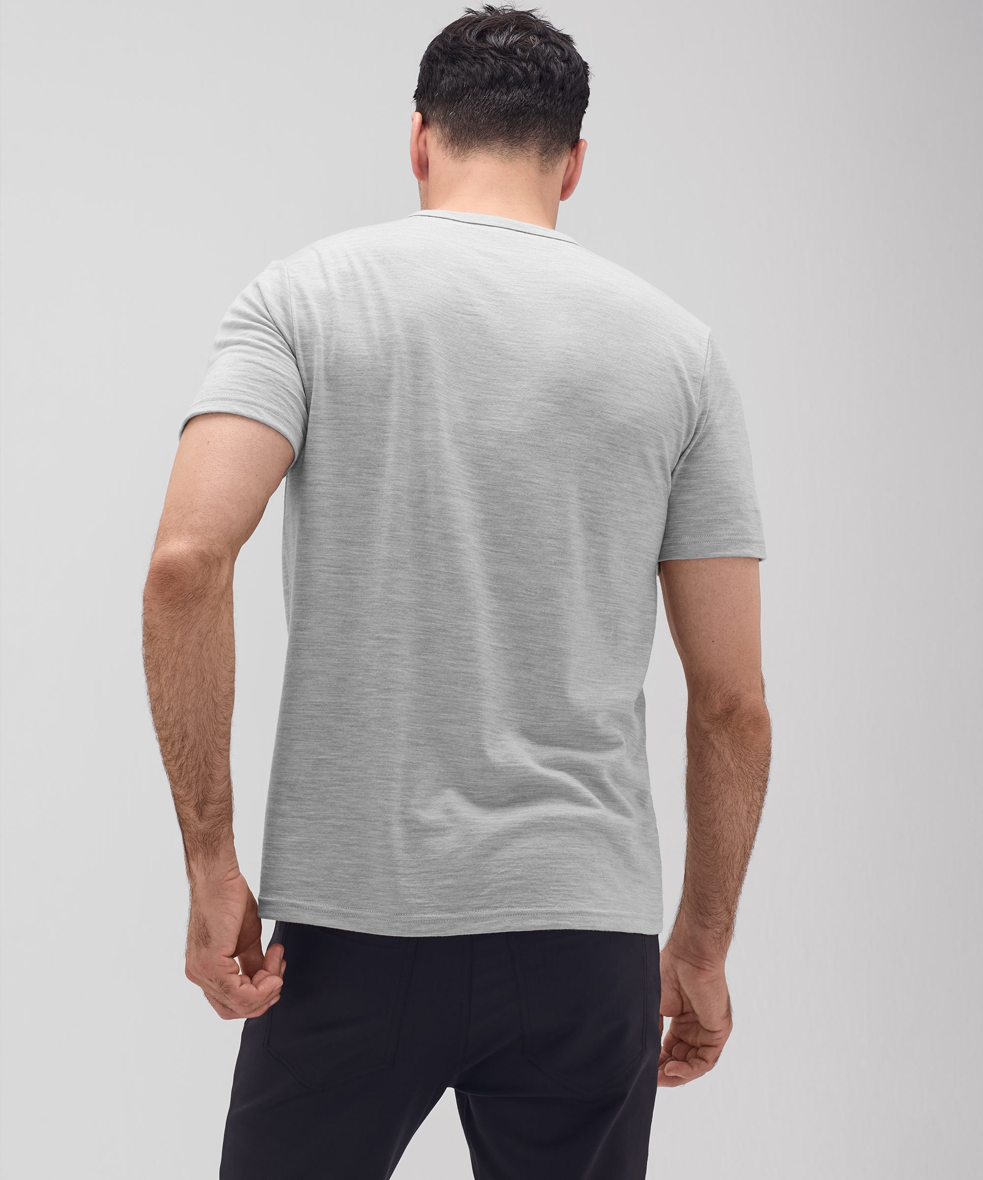 Men's Tall Merino Crew Neck T-Shirt、mySite、noshort