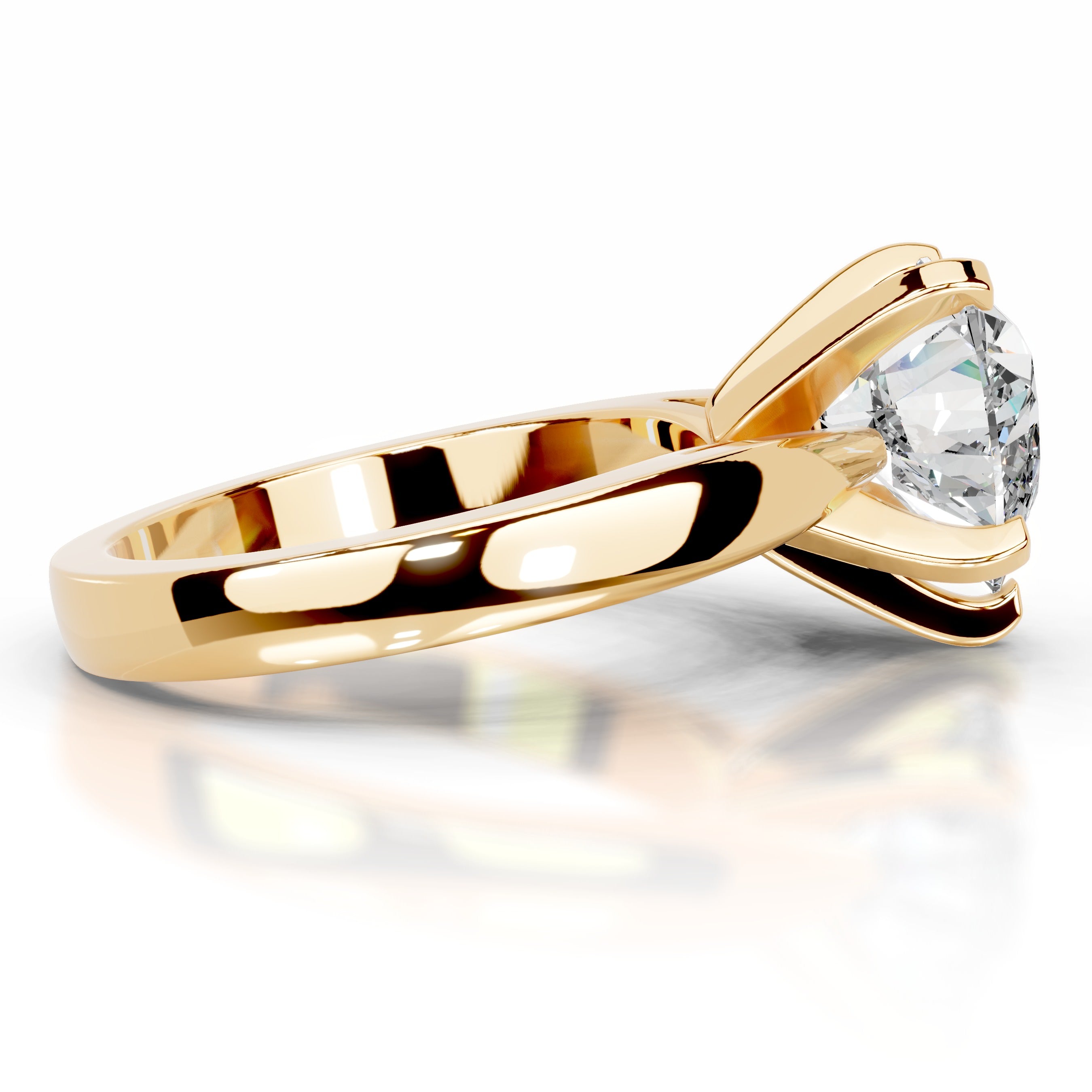 Diana Moissanite Ring - 18K Yellow Gold、mySite、hinf8tx79