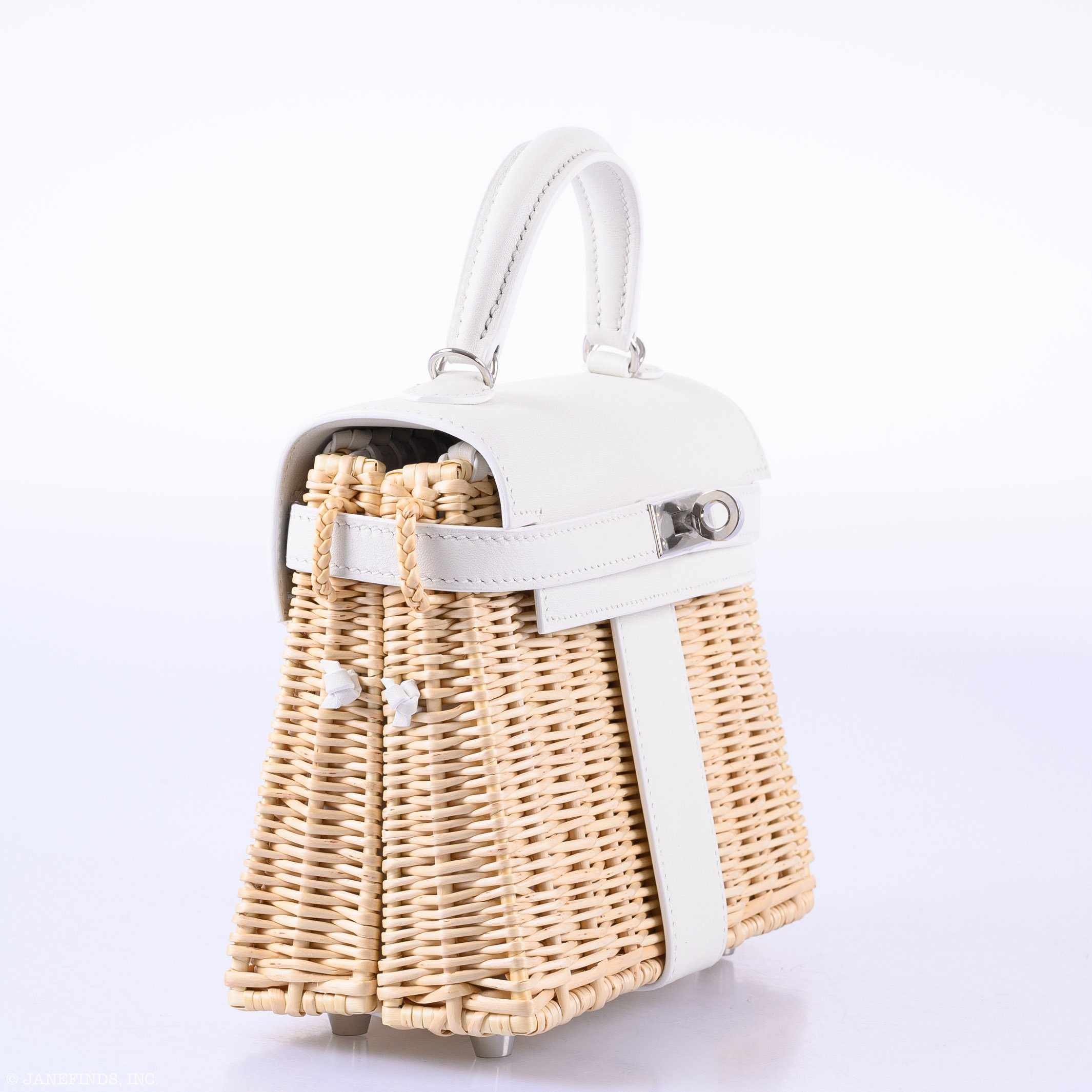 Hermès Kelly 20 Mini Picnic White, Swift & Osier Wicker Palladium Hardware、mySite、garminoutage.com