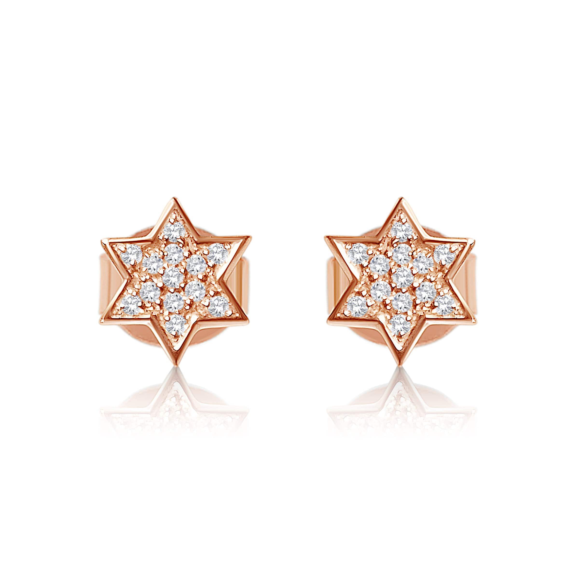 Diamond Star of David Earrings - 14k Yellow, White or Rose Gold、mySite、topwebapps