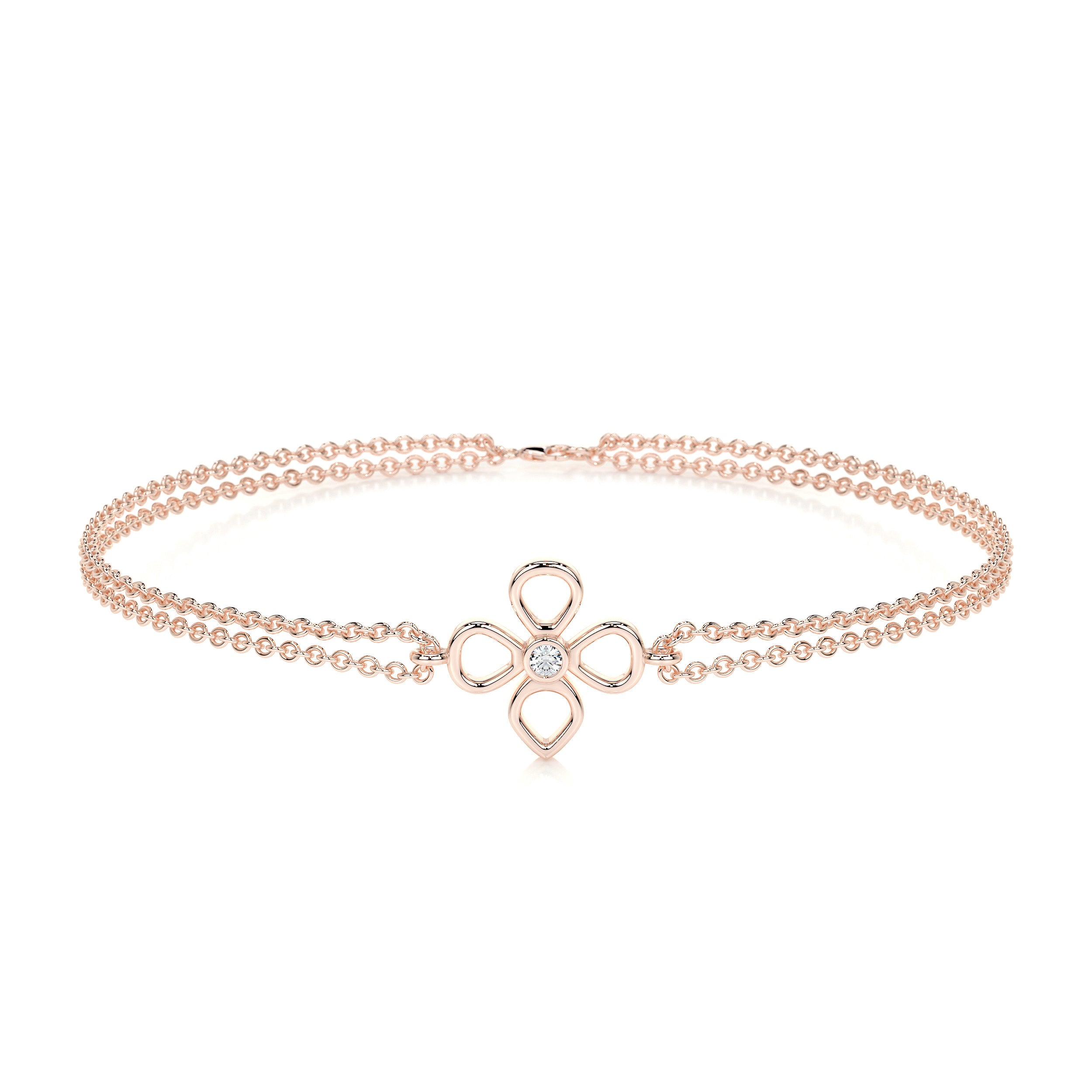 Dolores Diamonds Bracelet (0.02 Carat) -14K Rose Gold、mySite、hinf8tx79