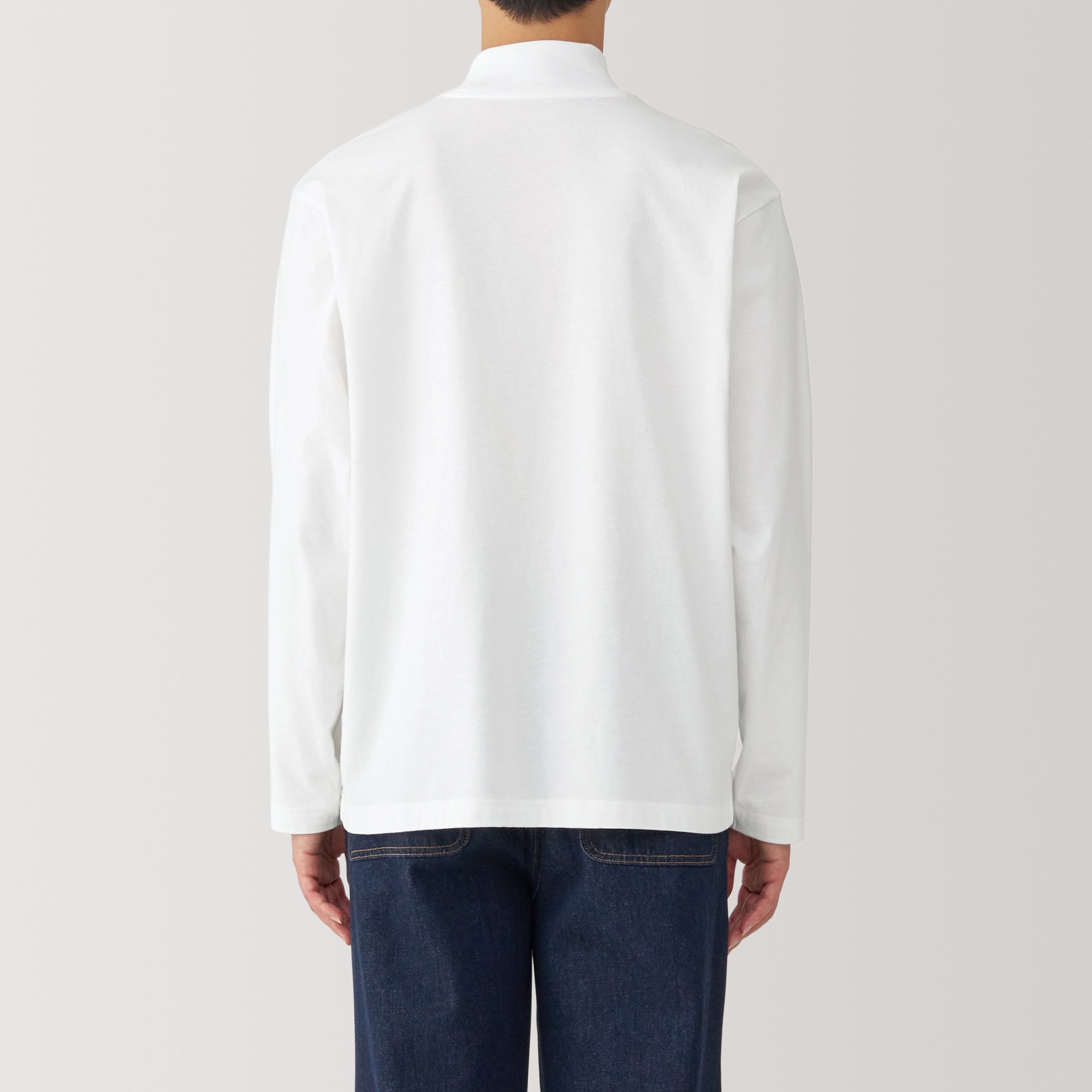  Men's Brushed High Neck Long Sleeve T-Shirt、mySite、sugarbowlscore