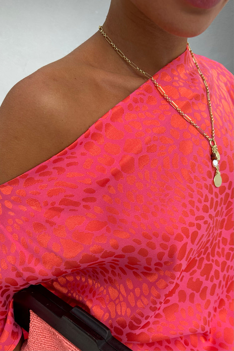 Pink Animal Jacquard Mini Tilly Dress、mySite、solidvoid