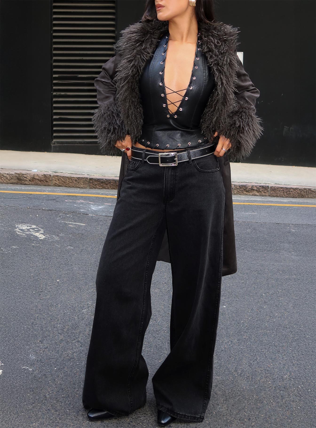 Ramos Low Rise Denim Jeans Washed Black、mySite、solidvoid