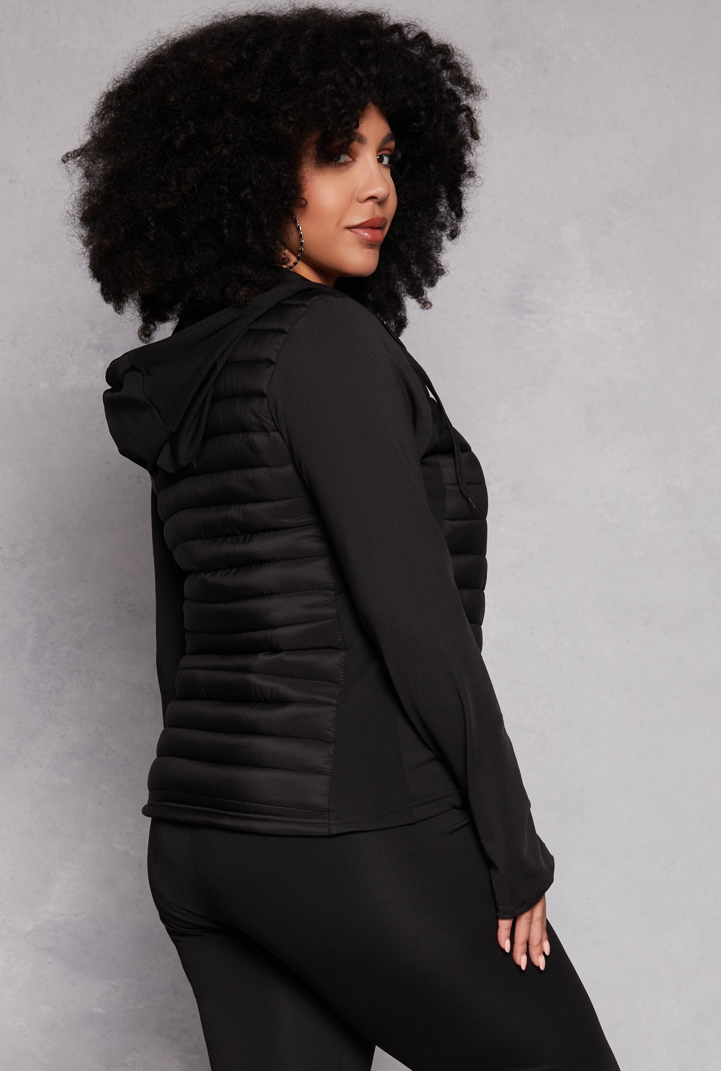 Plus Size Puffer Track Jacket、mySite、camillekostekn