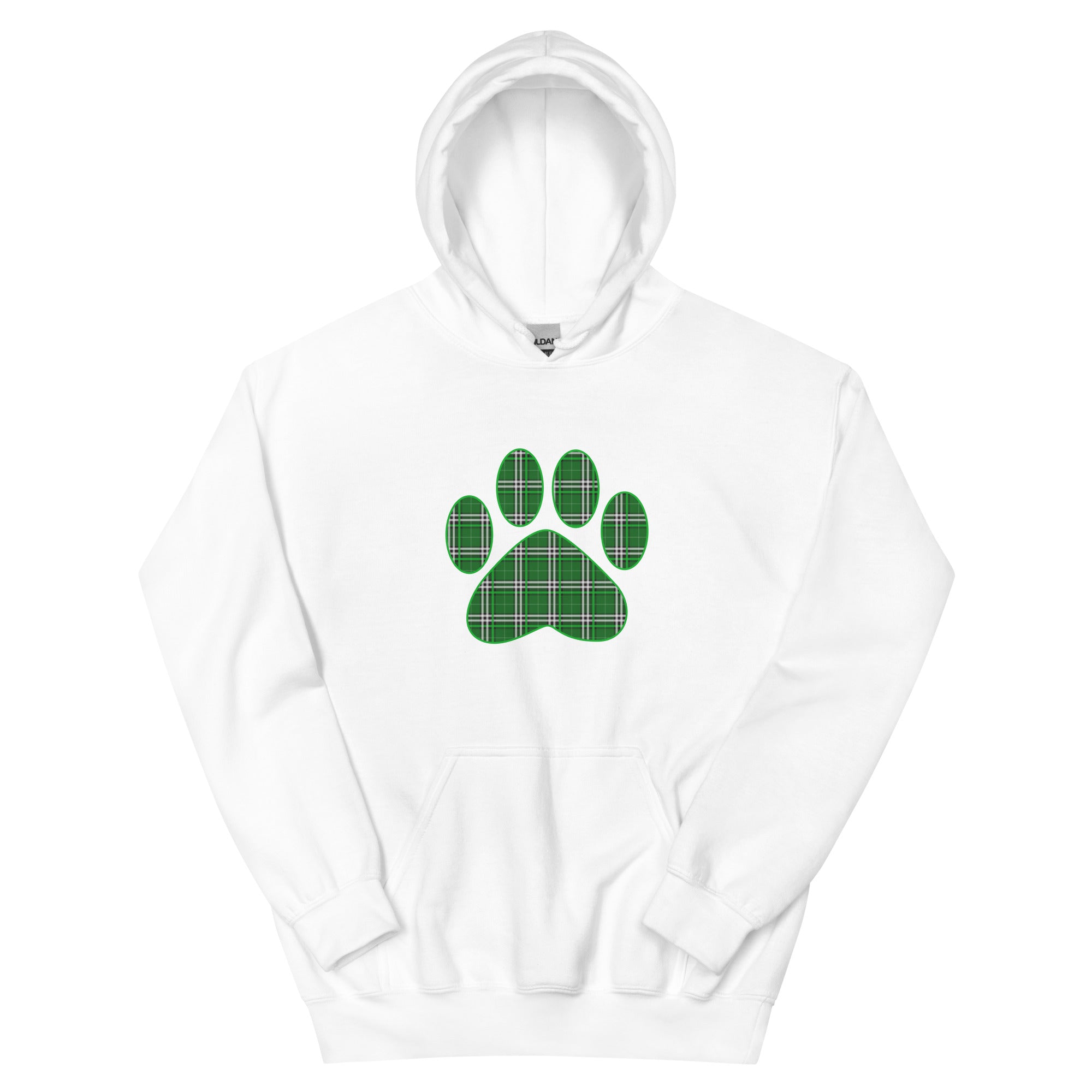 St. Patty's Paw Print Plaid Hoodie、mySite、camillekostekn
