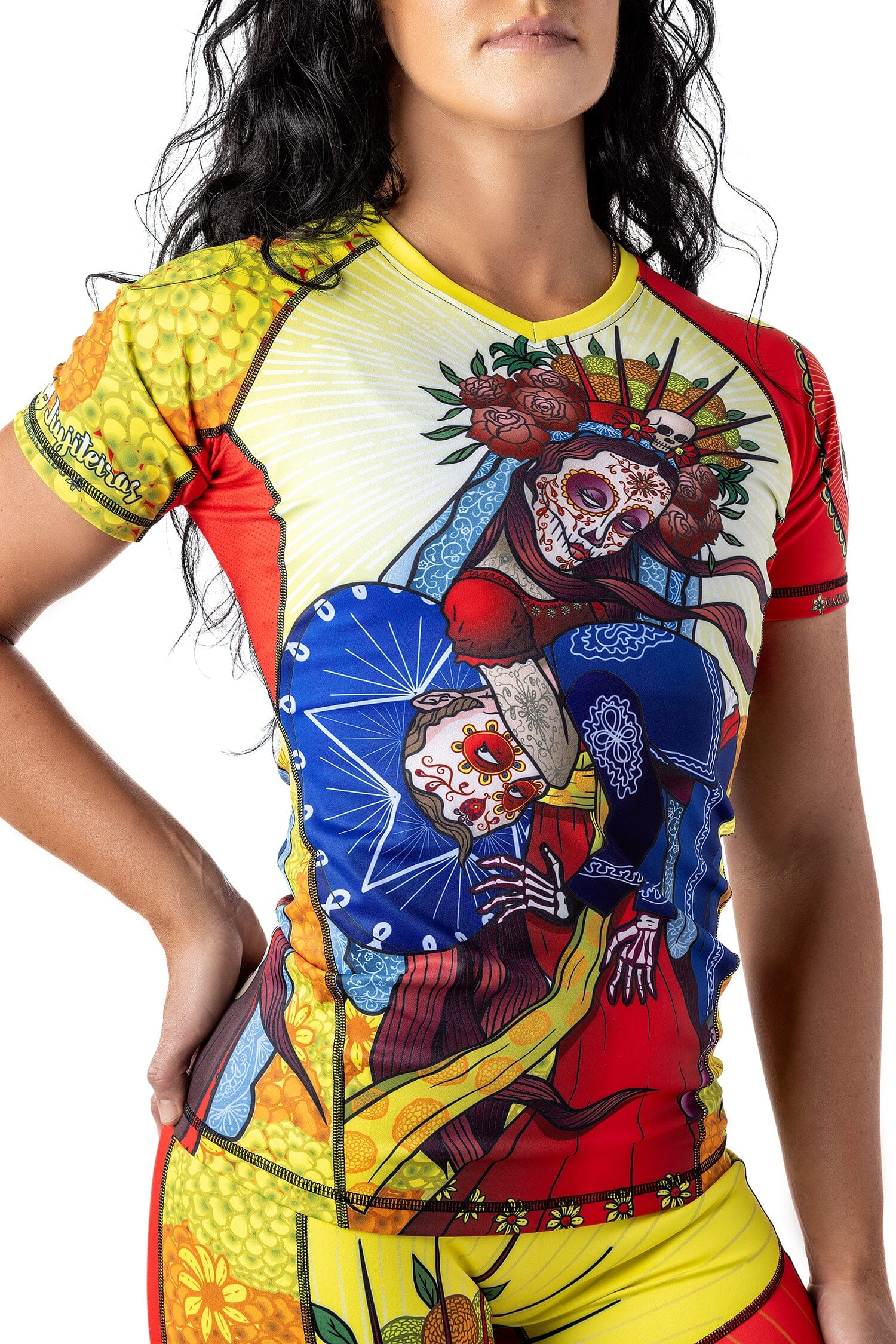 Women's Dia de las Jiujiteiras Jiu Jitsu Rashguard - Short Sleeve、mySite、gigharbornorthrealestate