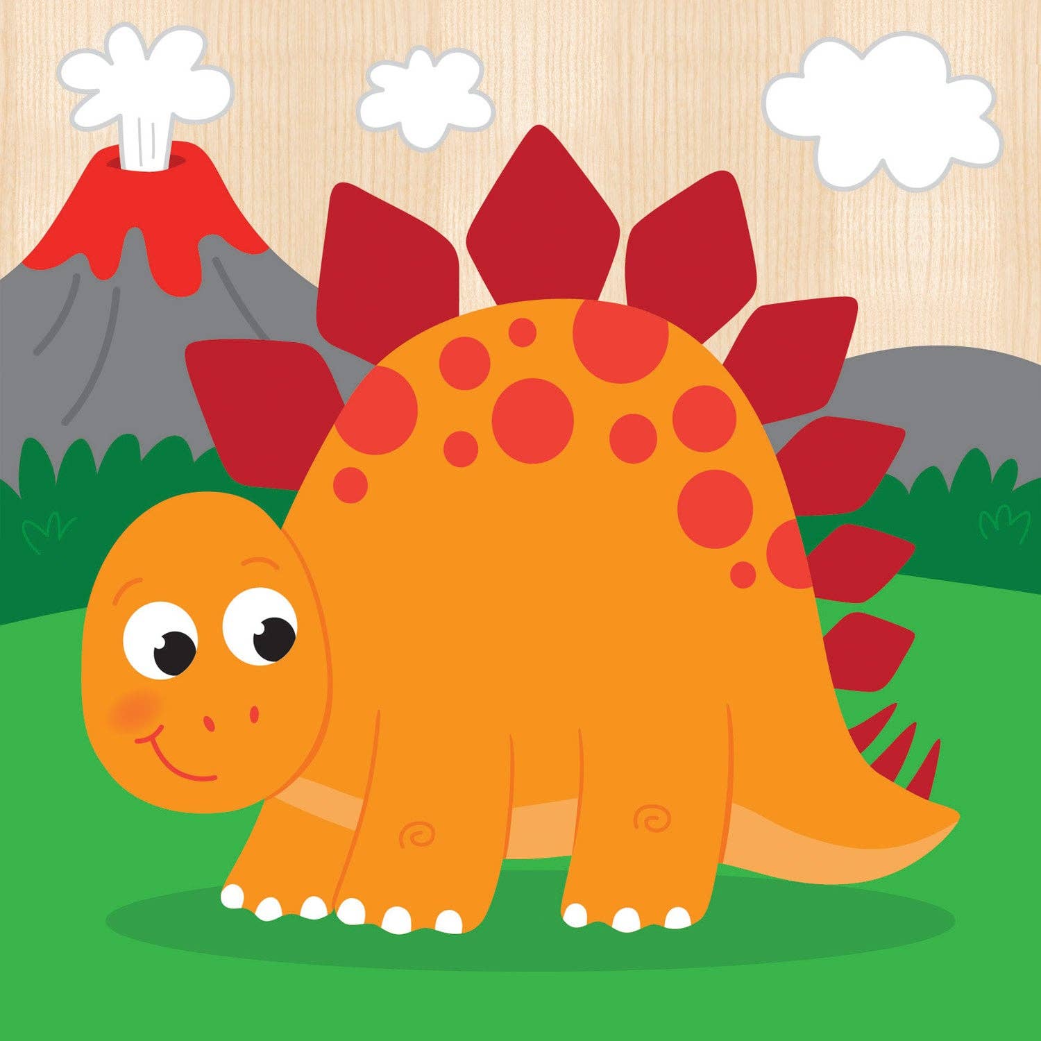 Chunky Wood Puzzles - Kids 4 Pack-Farm, Dinosaur & Garden Bugs、mySite、g9winljtr