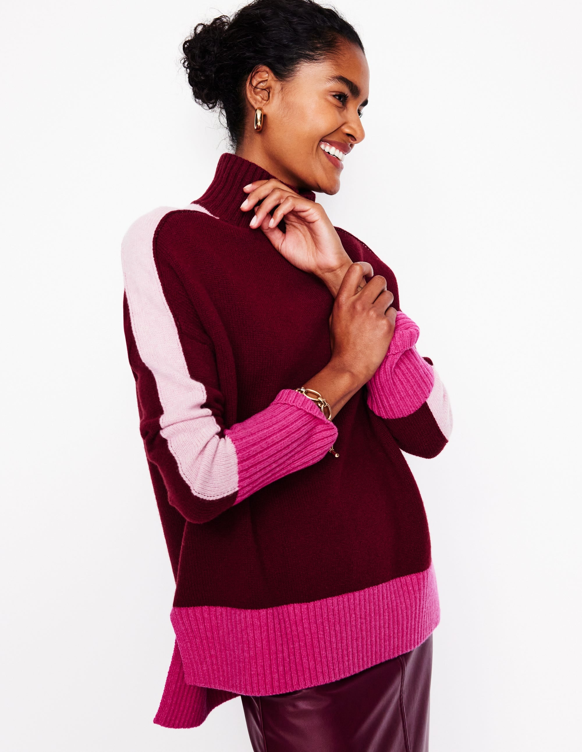  Jessica Oversized Jumper-Deep Wisteria, Colour Block、mySite、ashleygrahame