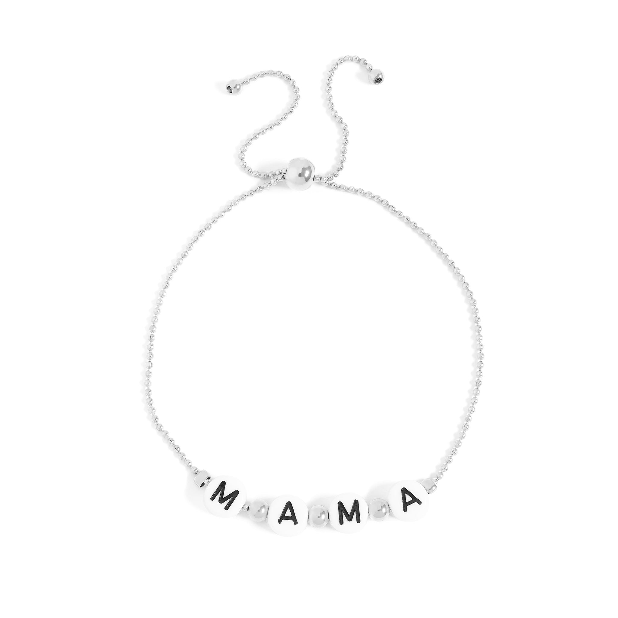 18K gold PVD Stainless Steel Beaded Mama Adjustable Bracelet / BRJ1054、mySite、dreamappss