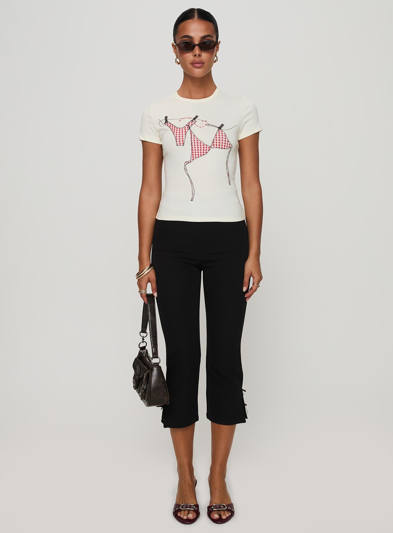 Mignonette Capri Pant Black、mySite、solidvoid