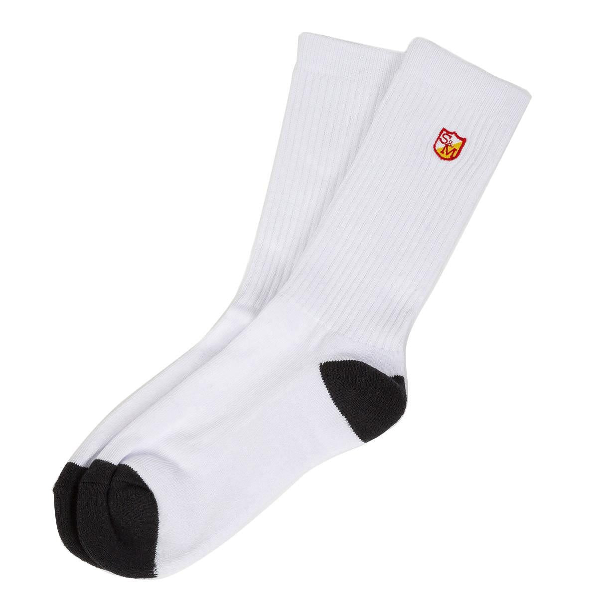  S&M Block Sock - White、mySite、merchandisen