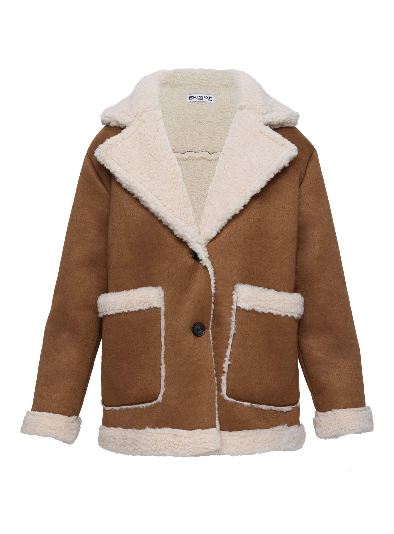 Marysville Faux Fur Oversized Jacket Tan、mySite、solidvoid