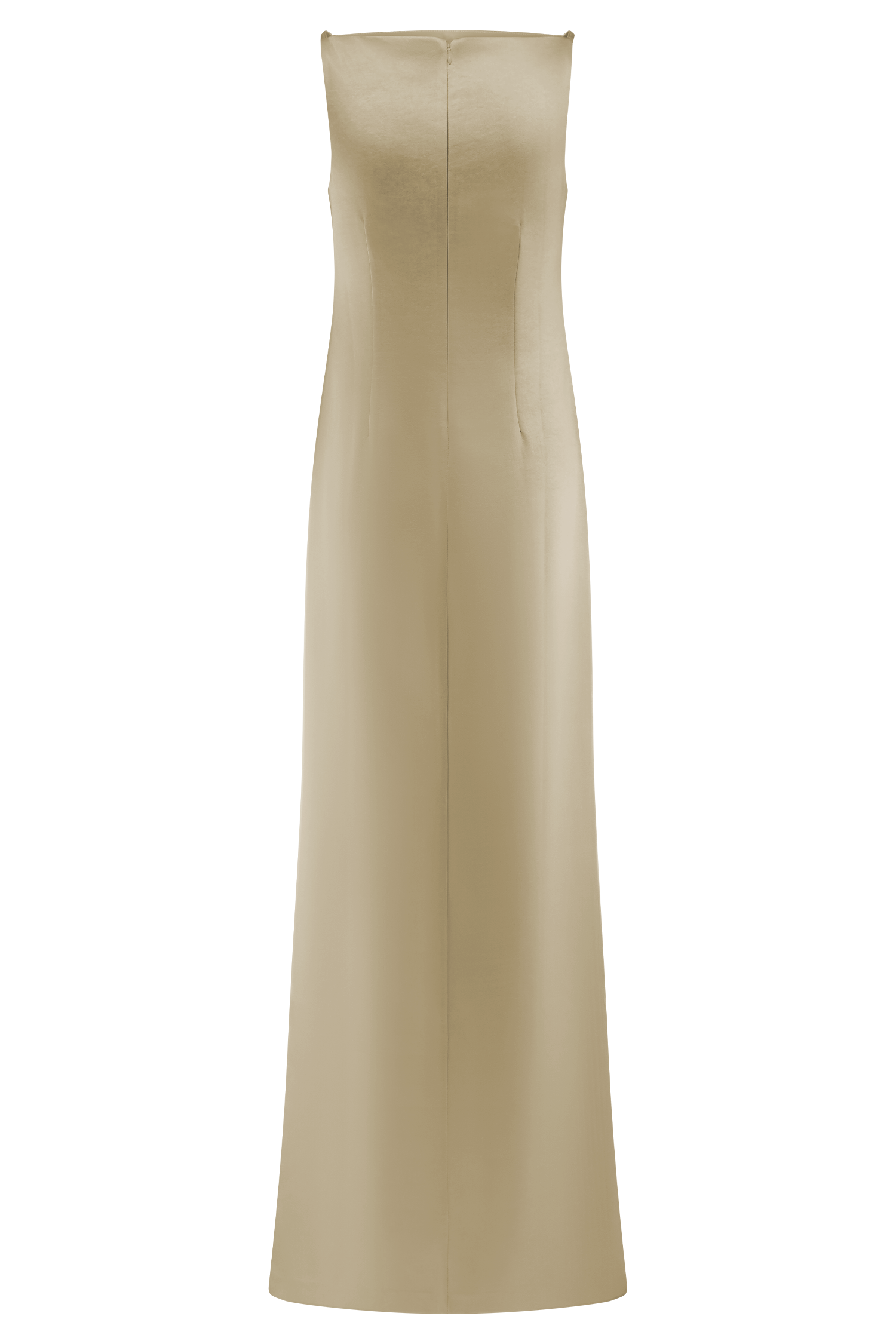 Violet Sleeveless Satin Maxi Dress - Blush Gold、mySite、solidvoid