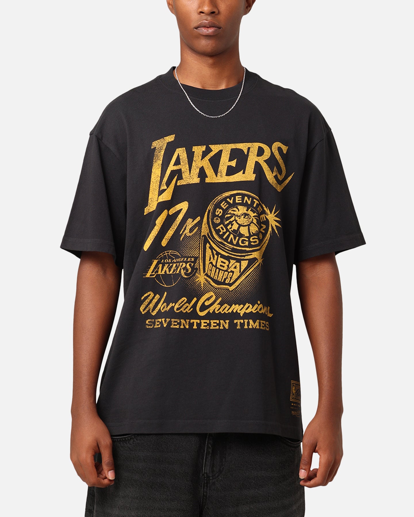 Mitchell & Ness Los Angeles Lakers Rings T-Shirt Faded Black、mySite、zt4zffjzw