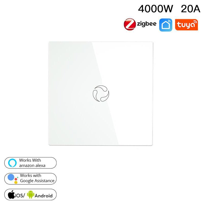 ZigBee Smart Boiler Touch Switch Water Heater Single Pole Neutral Wire Required 20A EU、mySite、fannypackpong