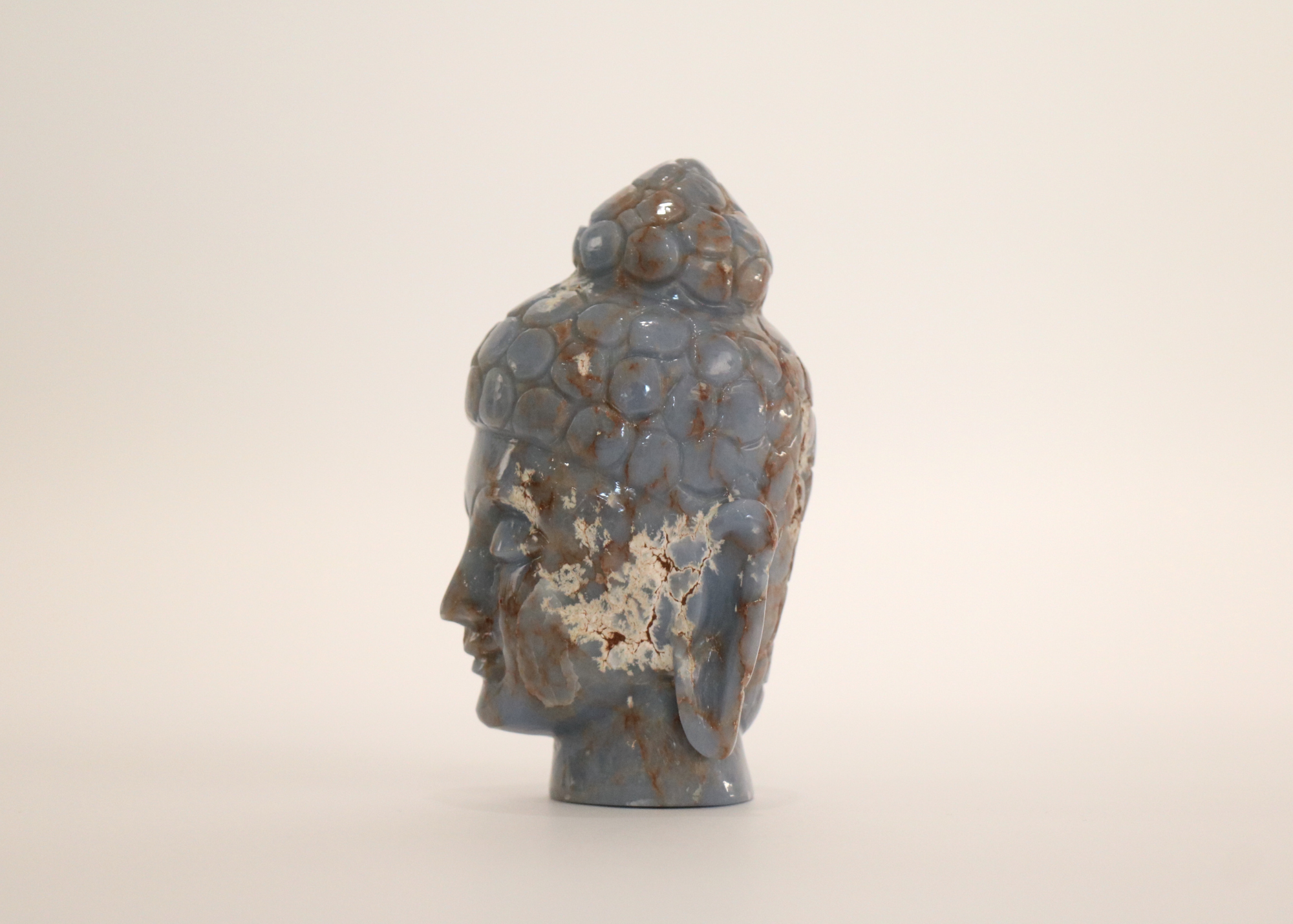 Buddha Head - Angelite Stone、mySite、topwebapps