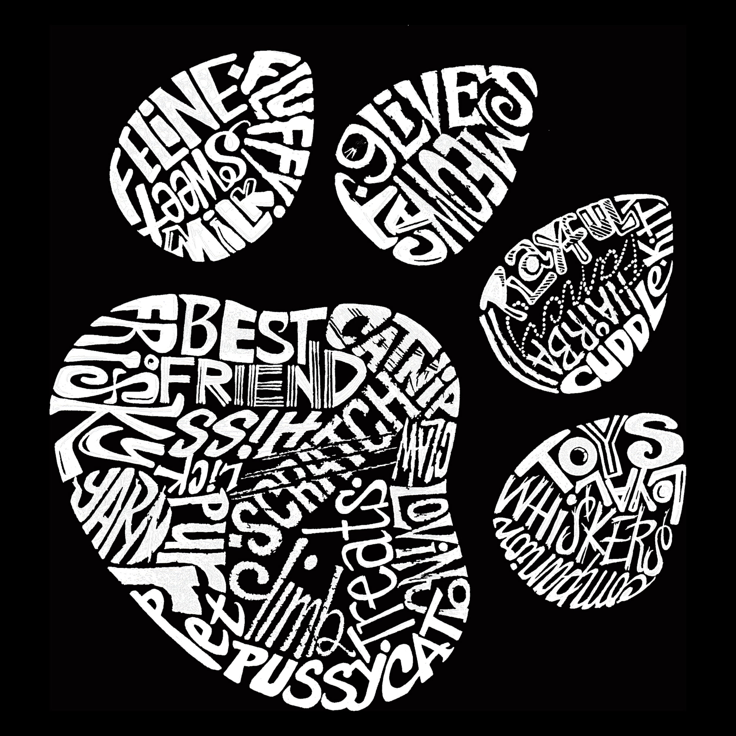 Cat Paw - Women's Word Art T-Shirt、mySite、camillekostekn