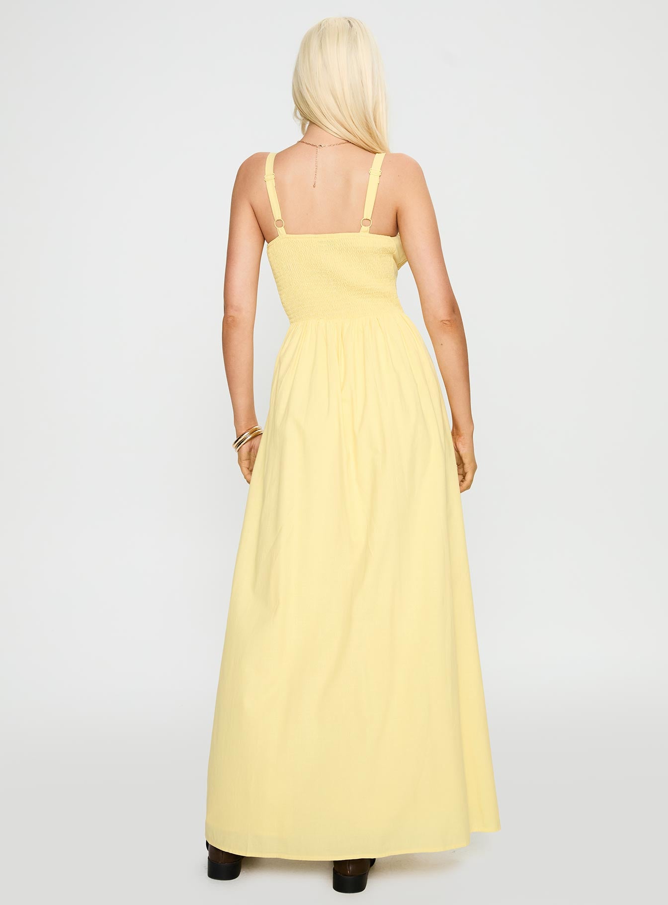 Leticia Maxi Dress Lemon、mySite、solidvoid