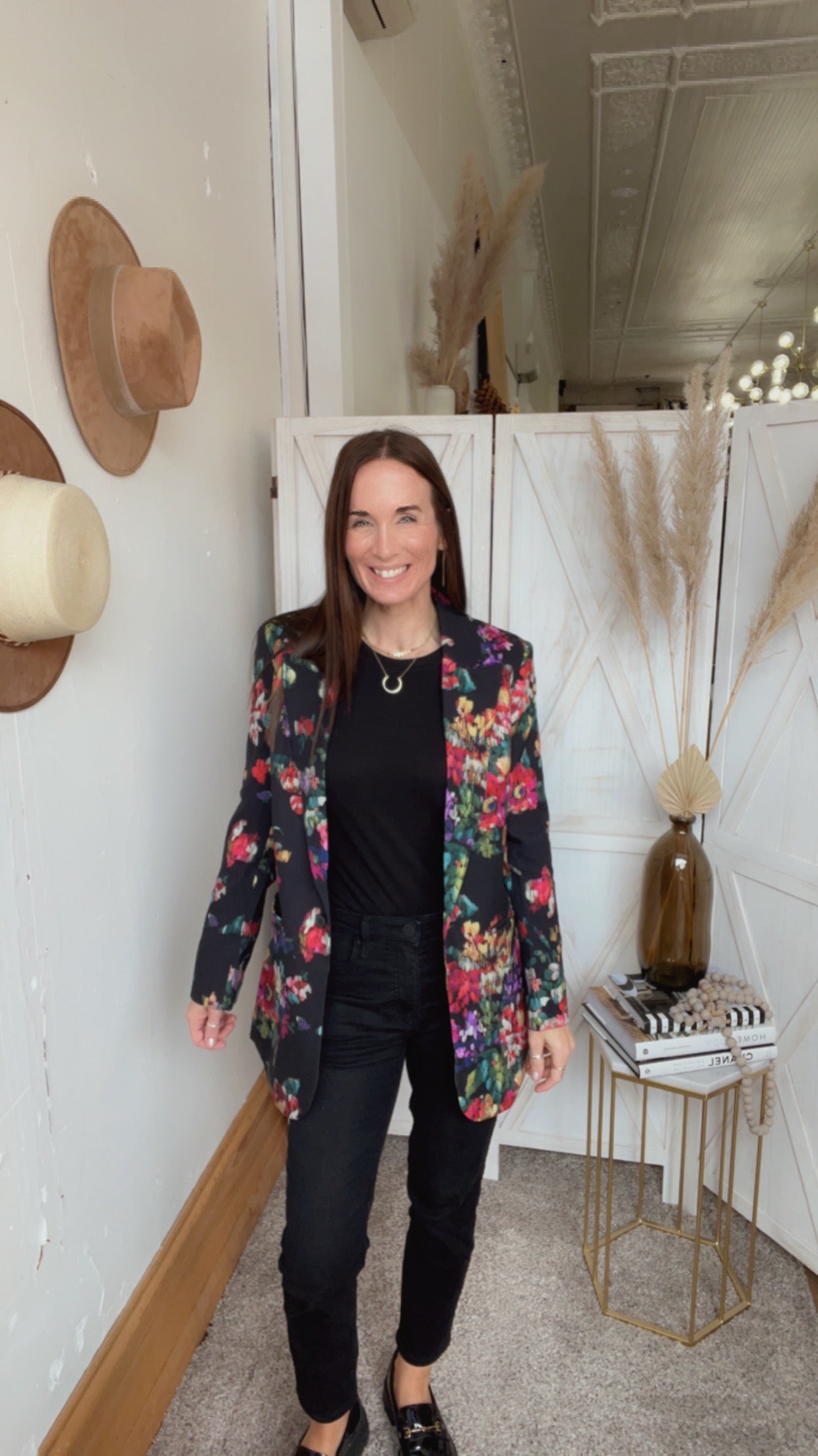 Liverpool Los Angeles Floral One-Button Stretch Blazer、mySite、garagedoors4me