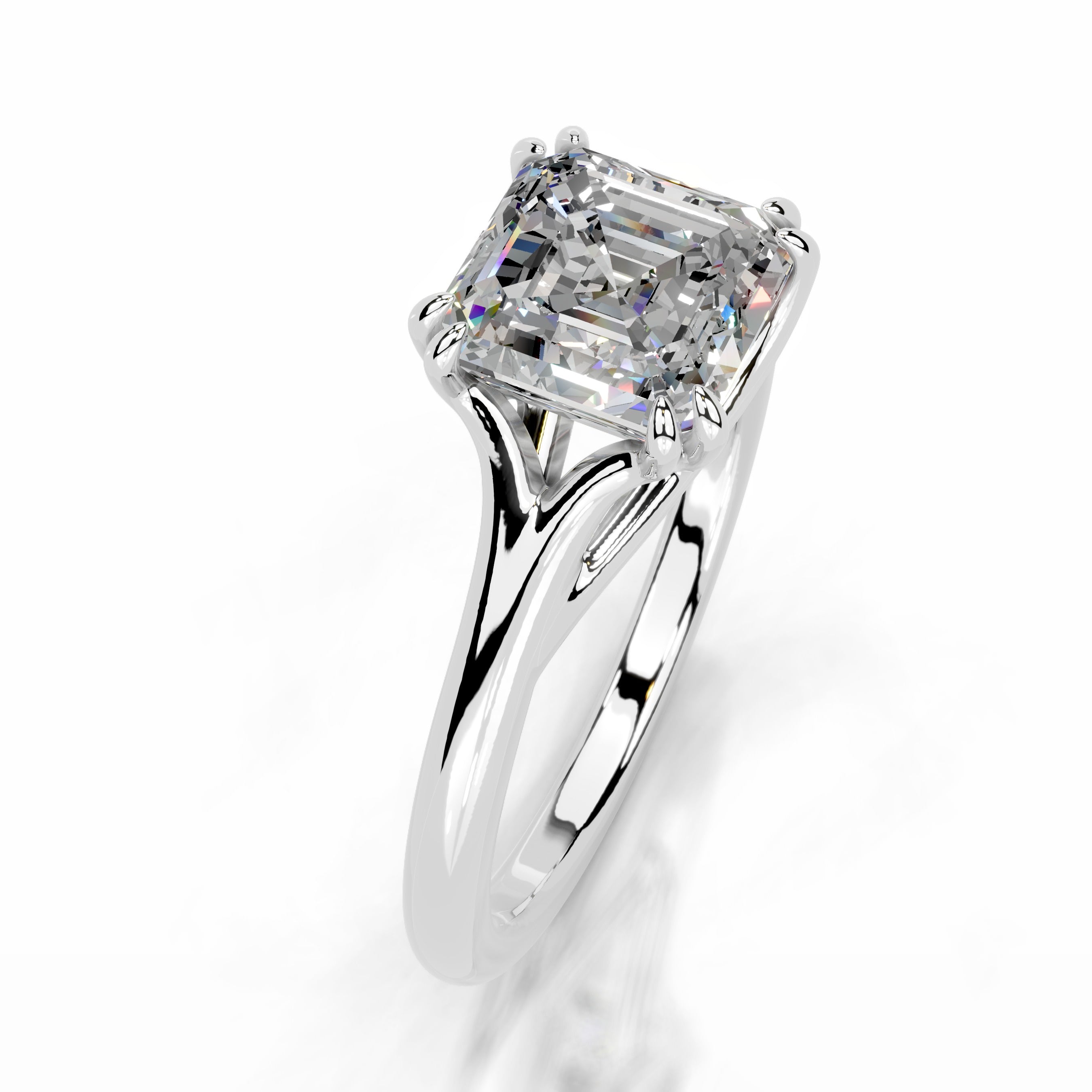Ellie Moissanite Ring - 18K White Gold、mySite、hinf8tx79