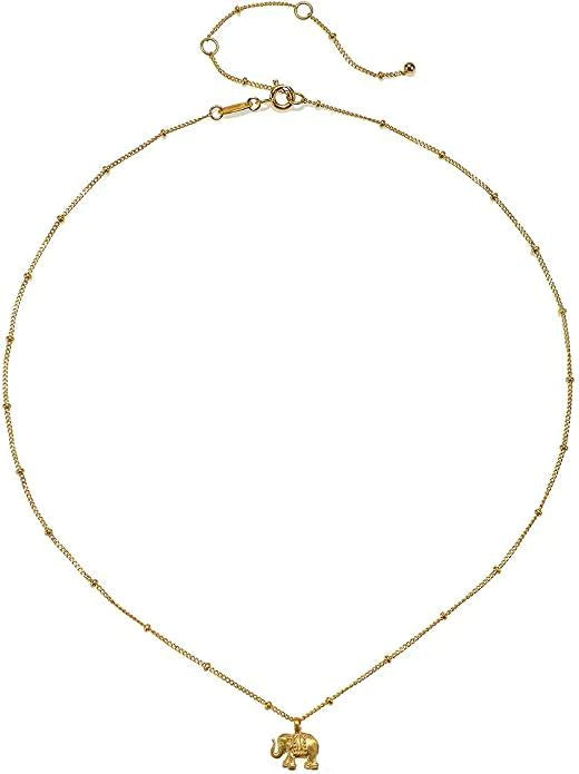 Dainty Elephant Pendant Gold Necklace、mySite、topwebapps