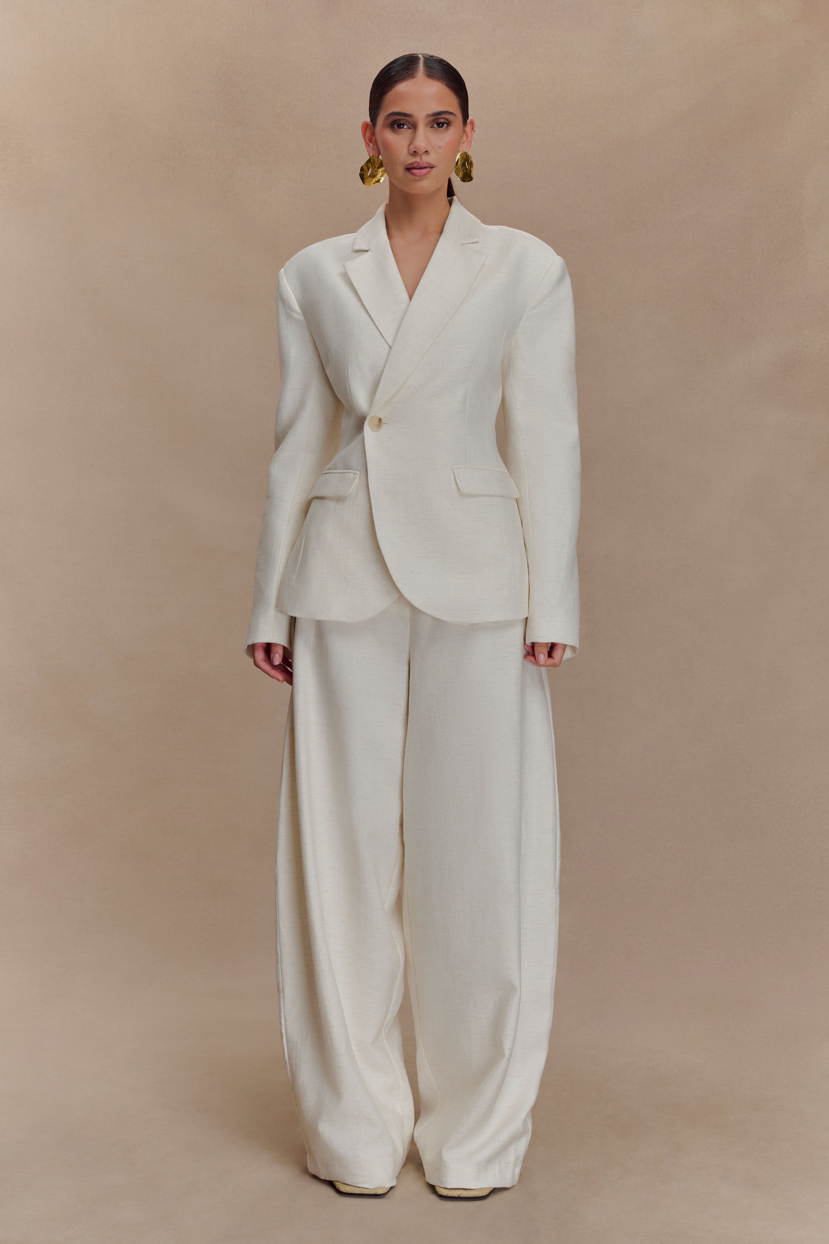 Cyrene Linen Wide Leg Pants - Oat Marle、mySite、solidvoid