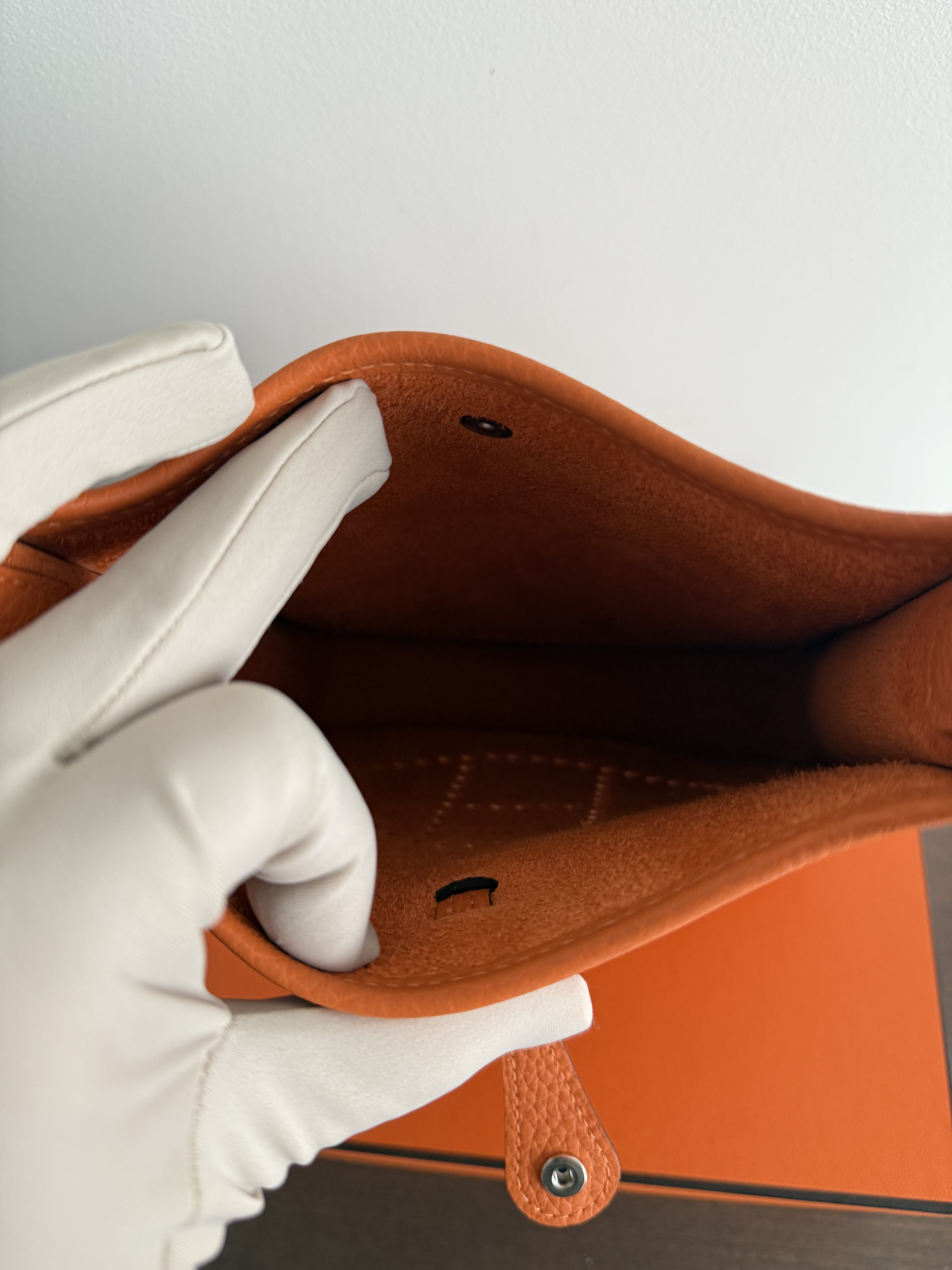 Hermès Mini Evelyne 16 Bag Orange Clemence PHW、mySite、garminoutage.com