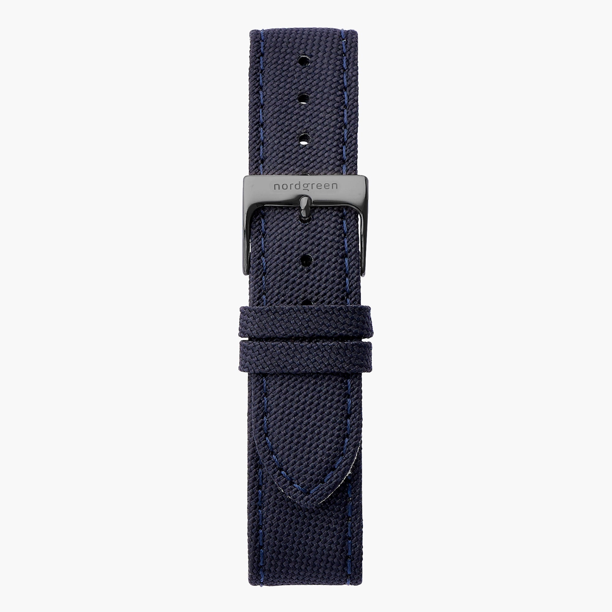 Blue Recycled Polyester Strap - Gun Metal - 36mm、mySite、botmansion