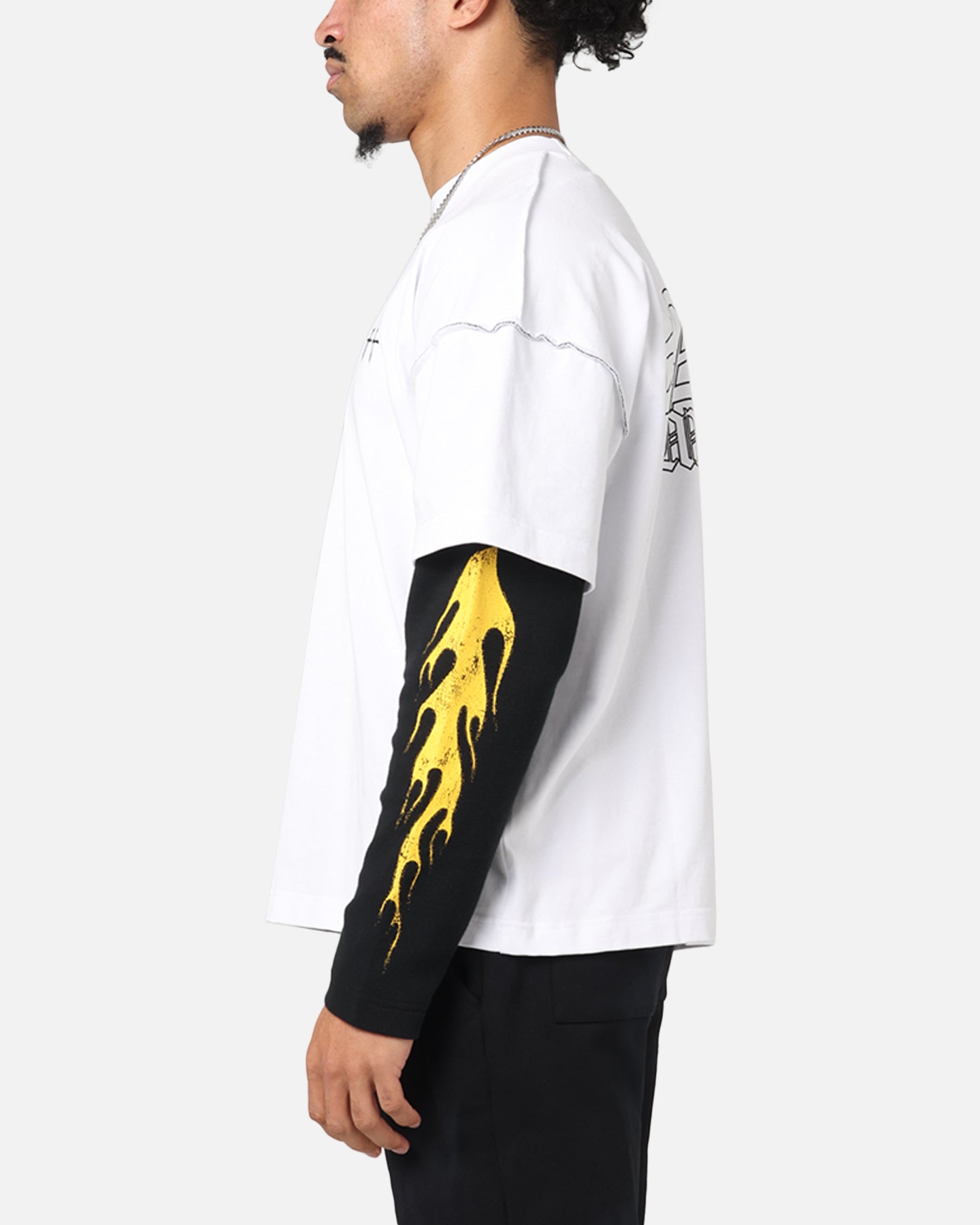 Saint Morta La Flame Long Sleeve T-Shirt White/Black、mySite、zt4zffjzw