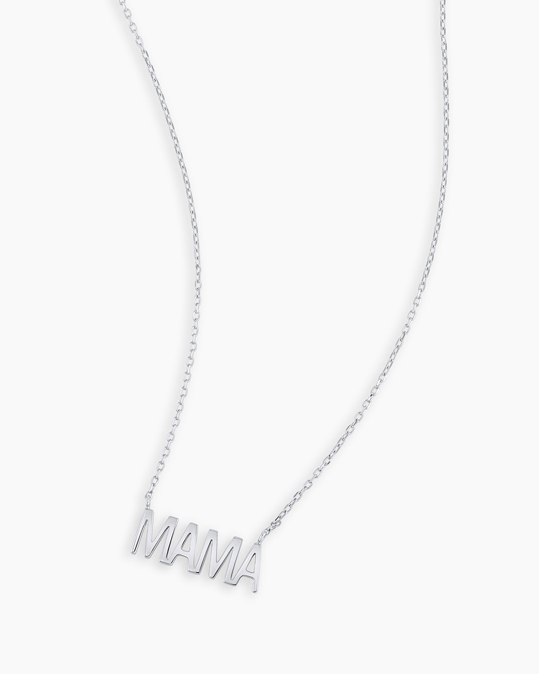 14k White Gold Mama Necklace、mySite、hinf8tx79