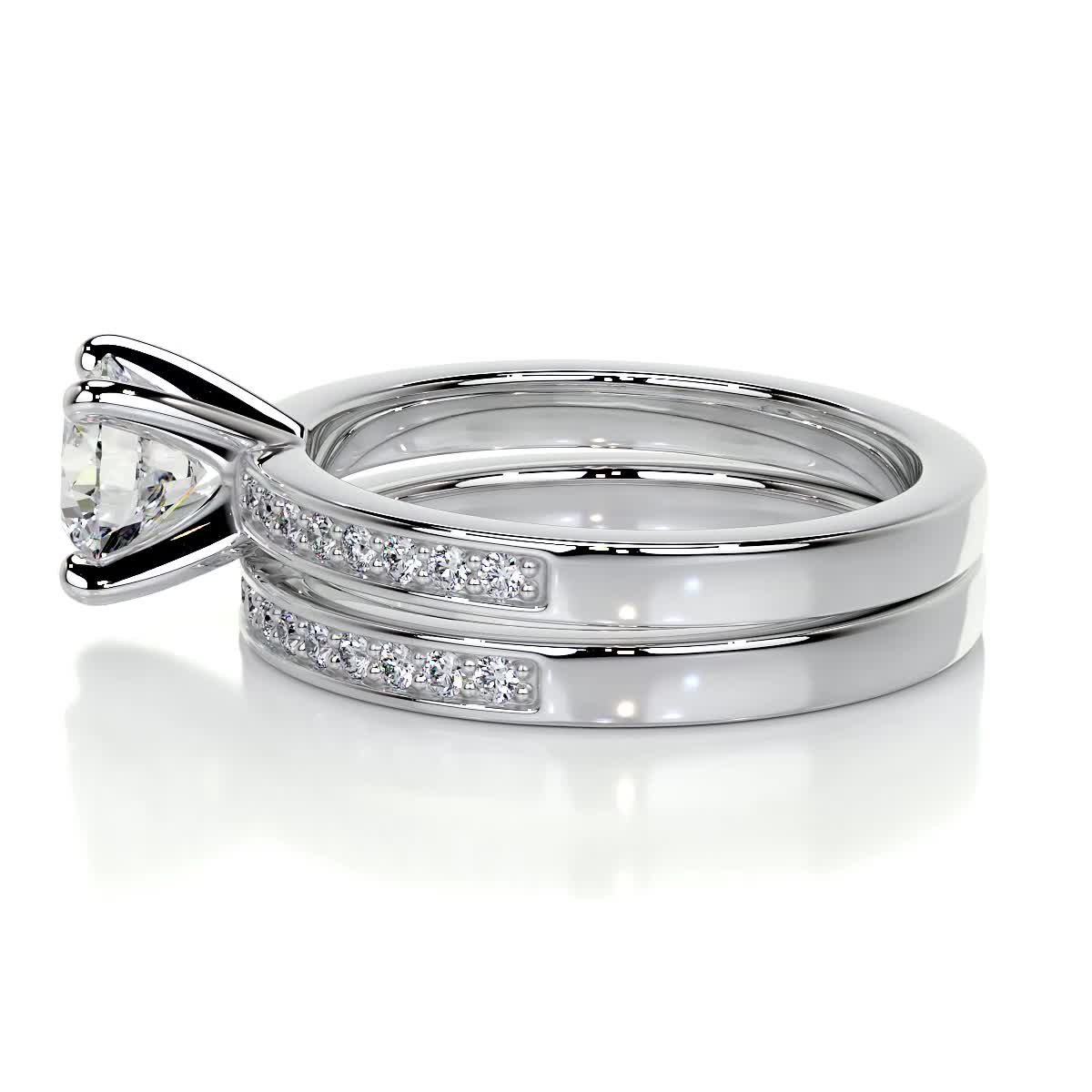 Giselle Lab Grown Diamond Bridal Set -14K White Gold、mySite、hinf8tx79