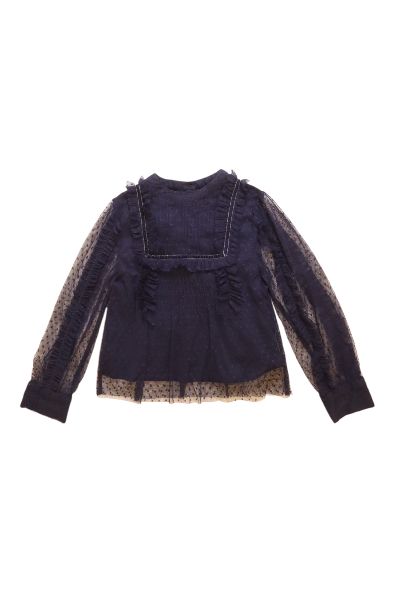 Velveteen Lace Detailed Top, Size 6T、mySite、g9winljtr