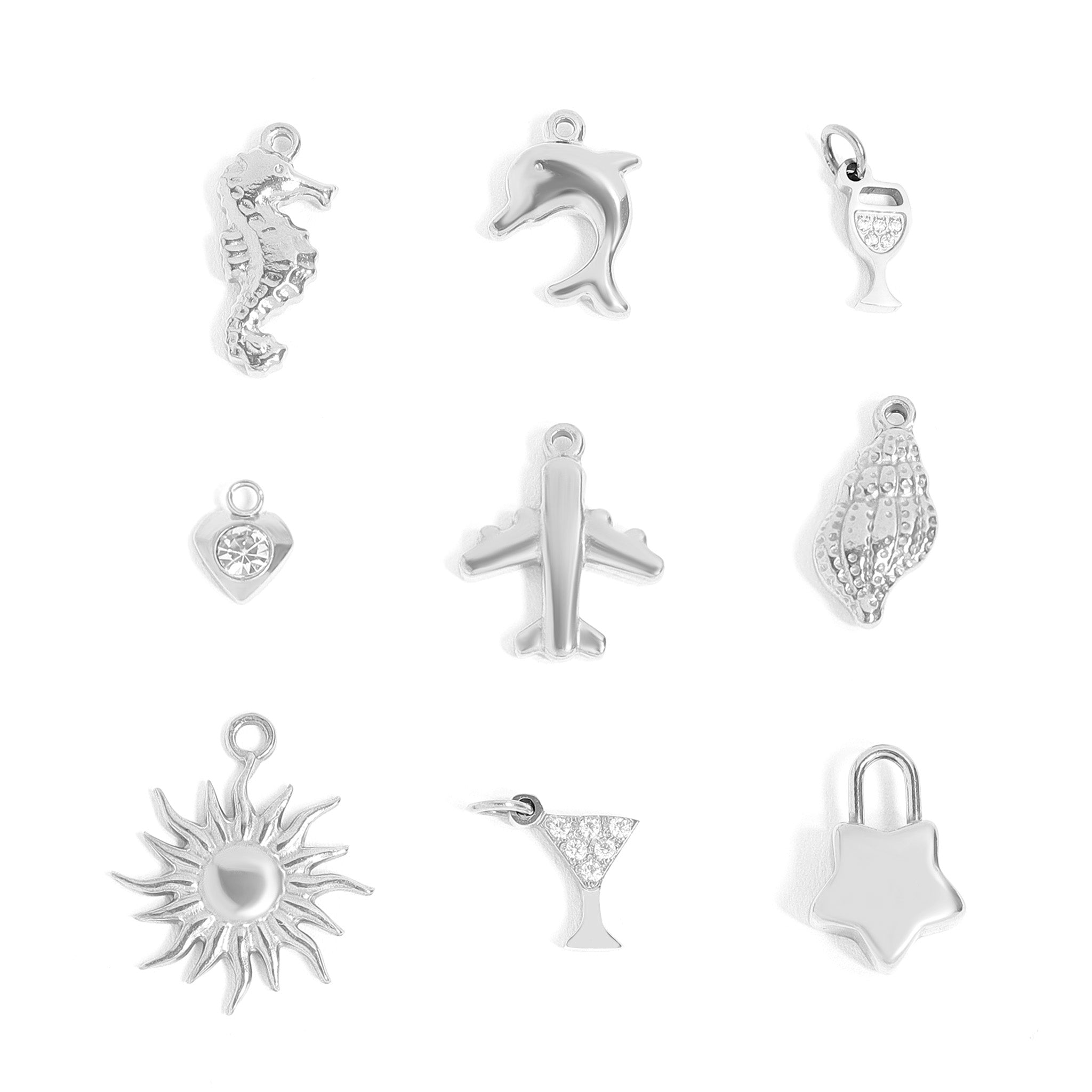 18K Gold PVD Stainless Steel Vacation Charm Set / BND0056、mySite、dreamappss