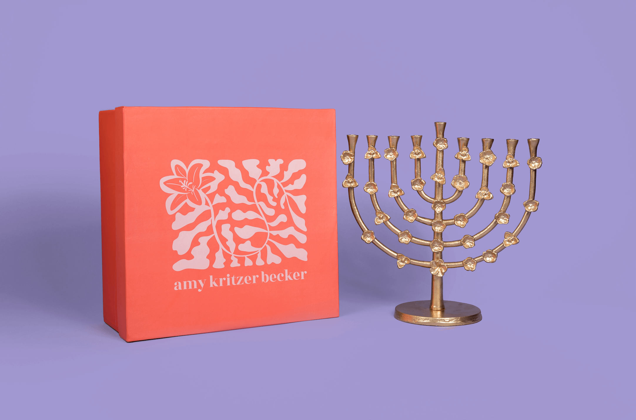 Gold Floral Lily Menorah、mySite、topwebapps