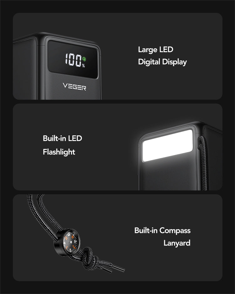 Tank Lite 50000mAh Fast Charging Power Bank for Camping、mySite、fannypackpong